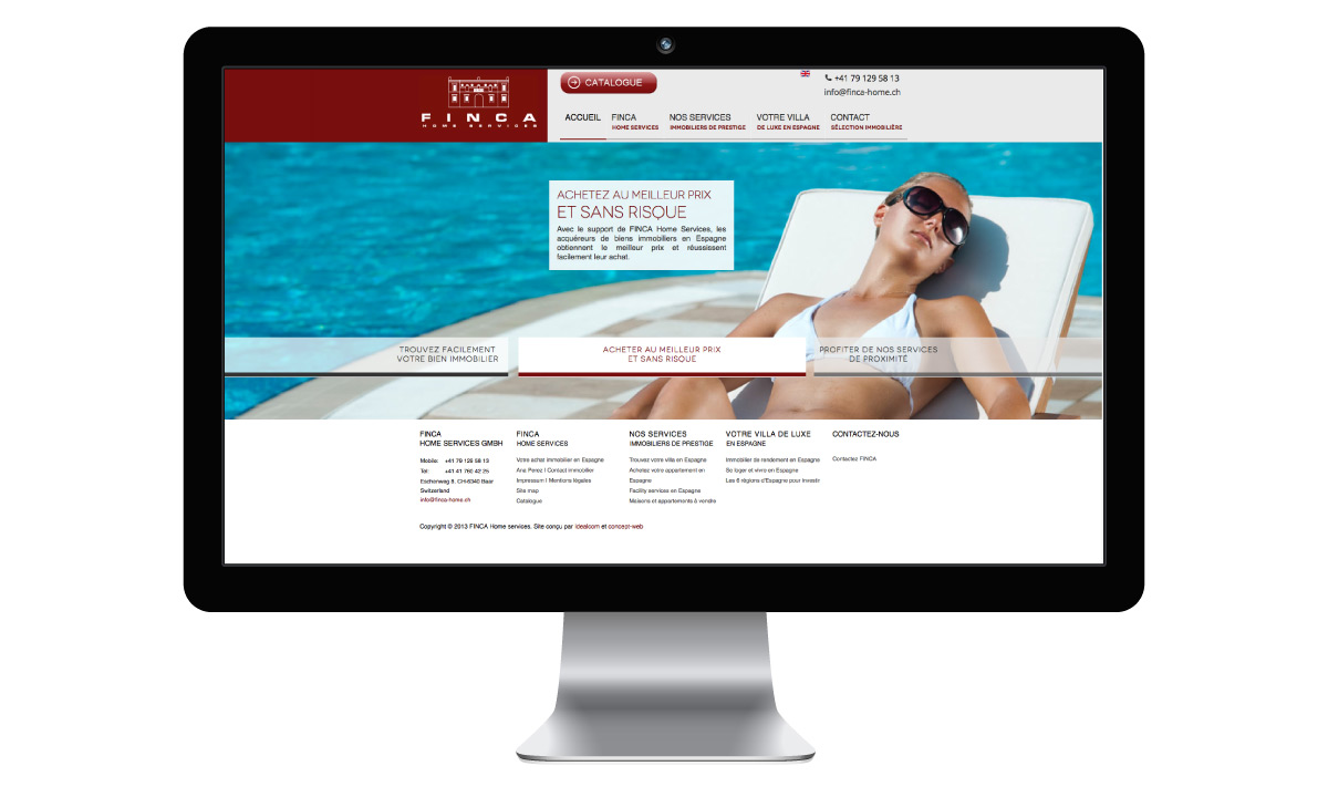 Site internet pour la vente de biens immobiliers
