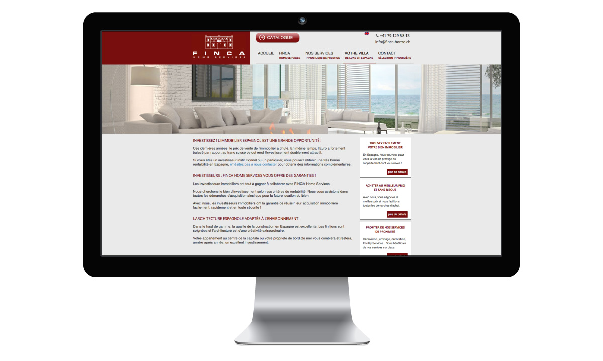 Site internet de Finca Home Services