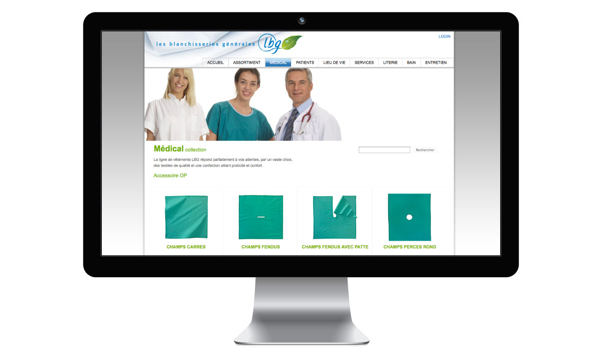 Création d'un catalogue internet pour les Blanchisseries Générales LBG