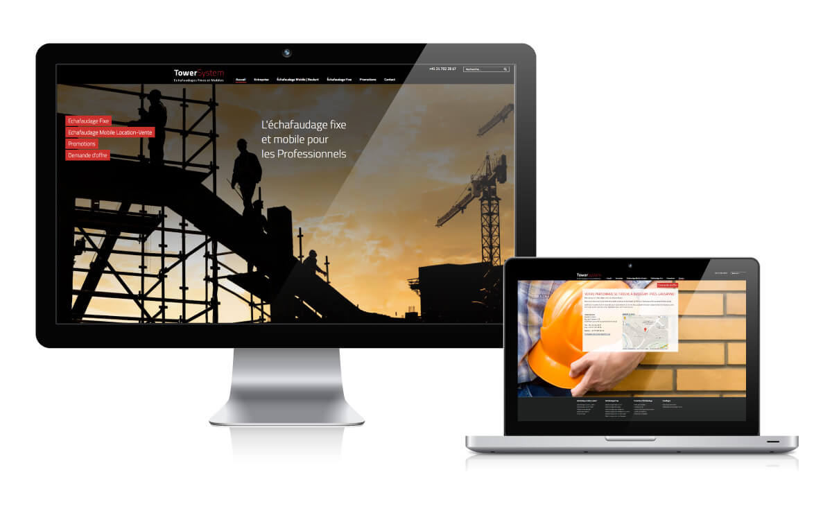 Création du site et publicité sur internet pour Towersystem