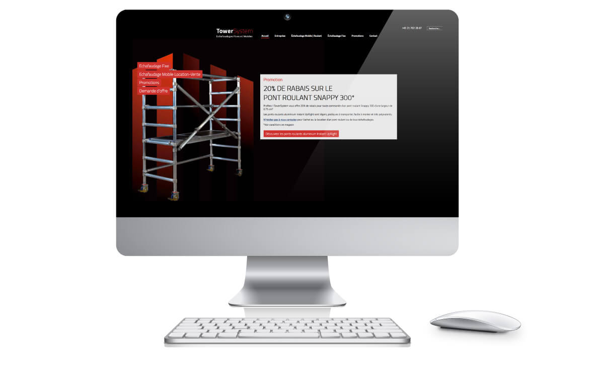 Site internet d'échafaudage mobile suisse