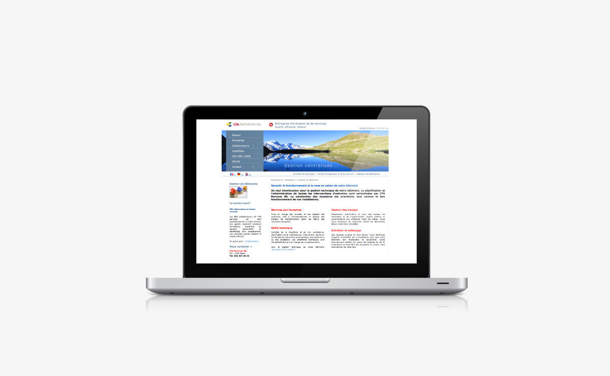 Rédaction du site internet de CTA Services SA