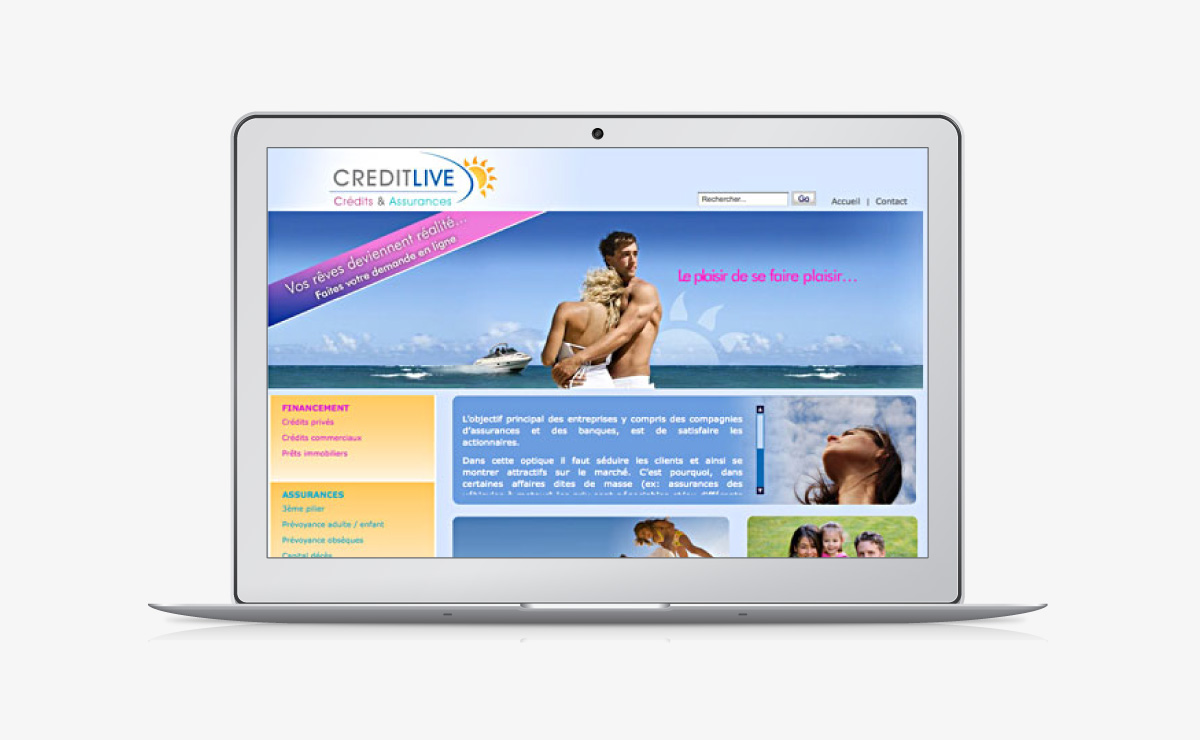 Rédaction et référencement du site internet de CreditLive