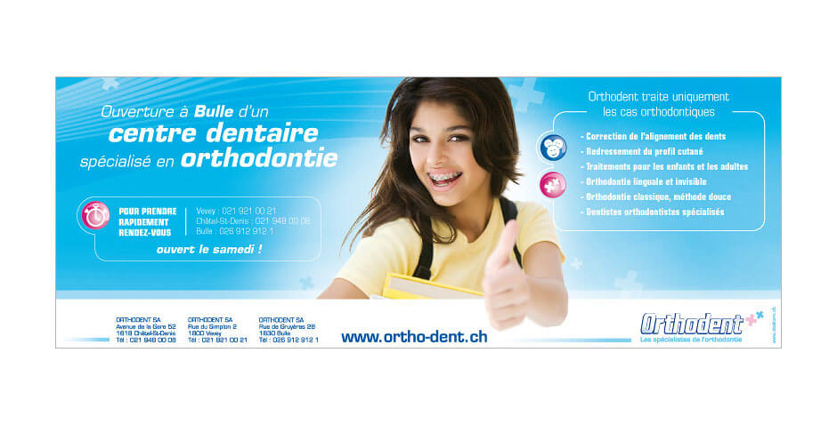 Réalisation d'une annonce publicitaire pour Orthodent