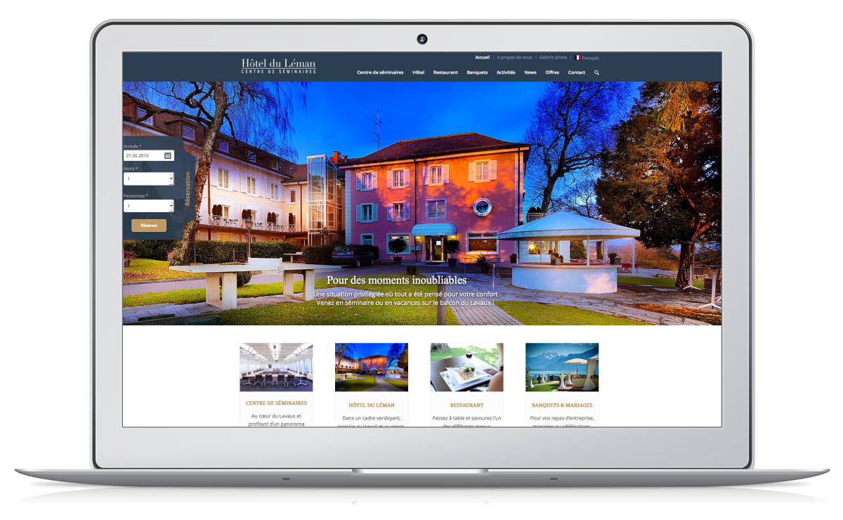 Création du site internet de l'Hôtel du Léman (WordPress et responsive design)