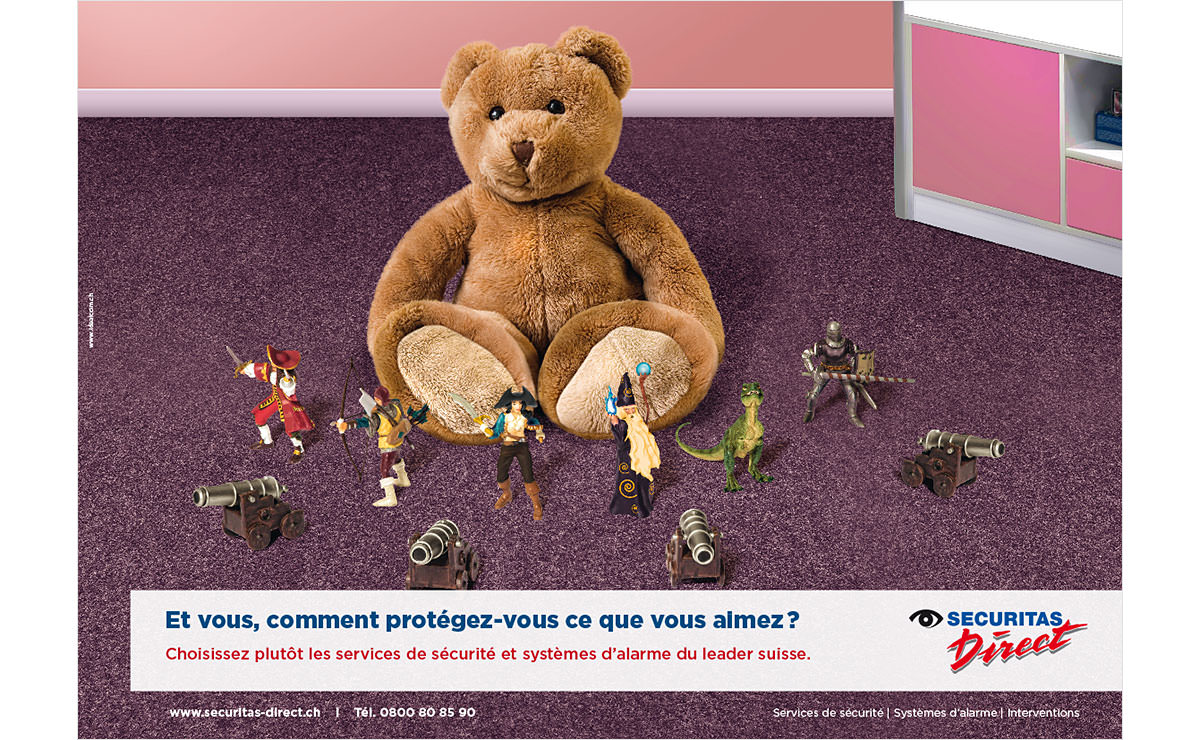 Visuel publicitaire pour Securitas Direct SA