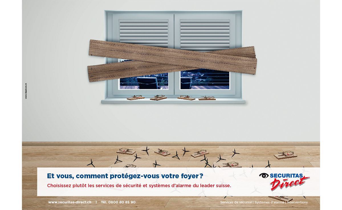 Visuel publicitaire pour Securitas Direct SA