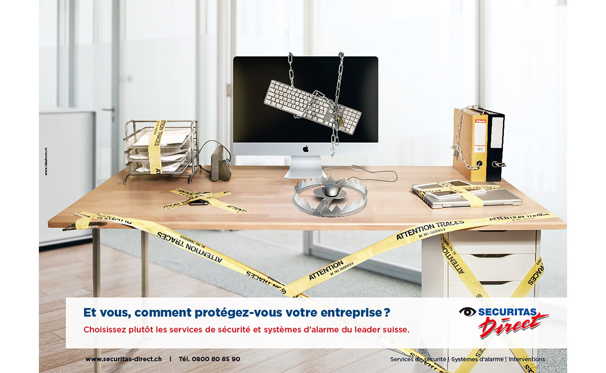 Visuel publicitaire pour Securitas Direct SA