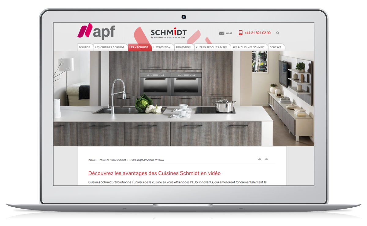 Création de site internet Cuisine Schmidt