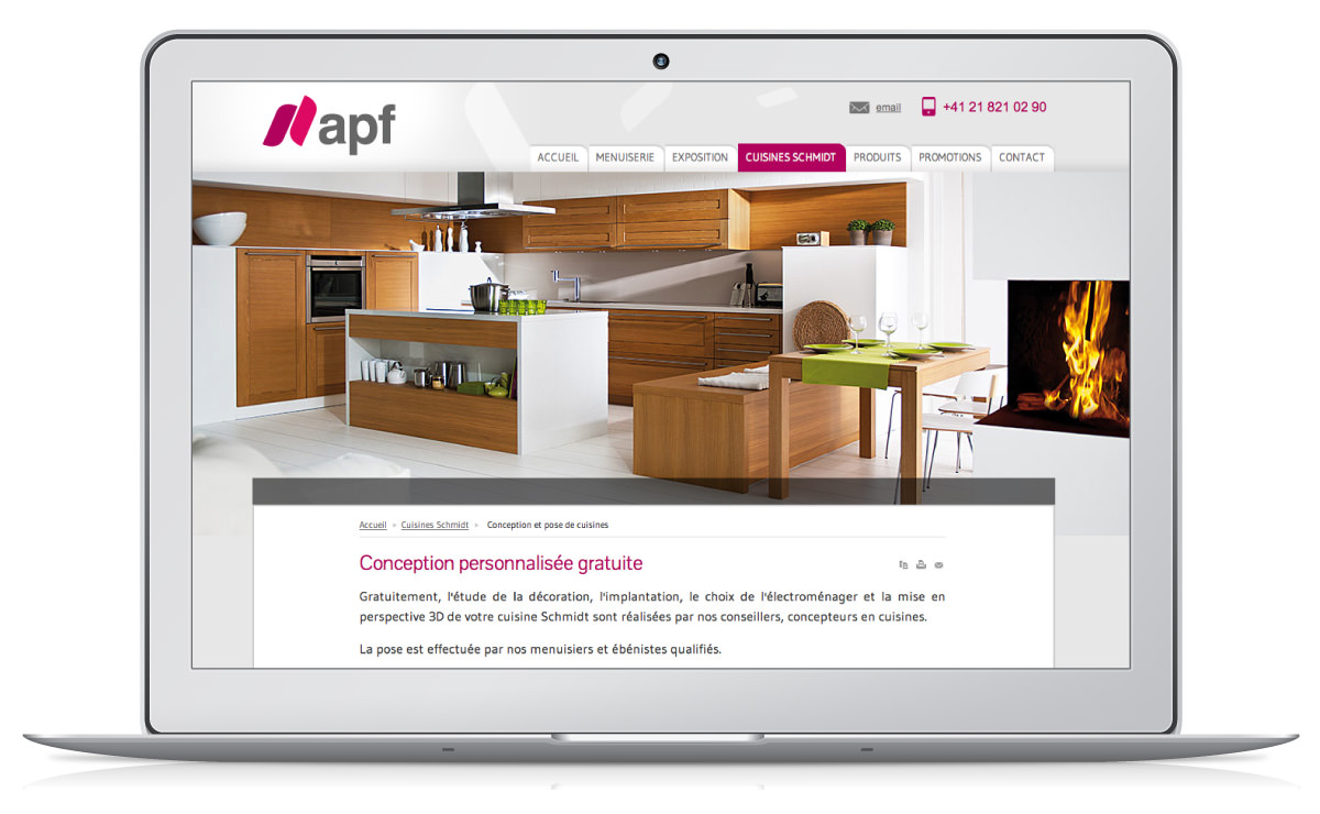 Création de site internet Cuisine Schmidt