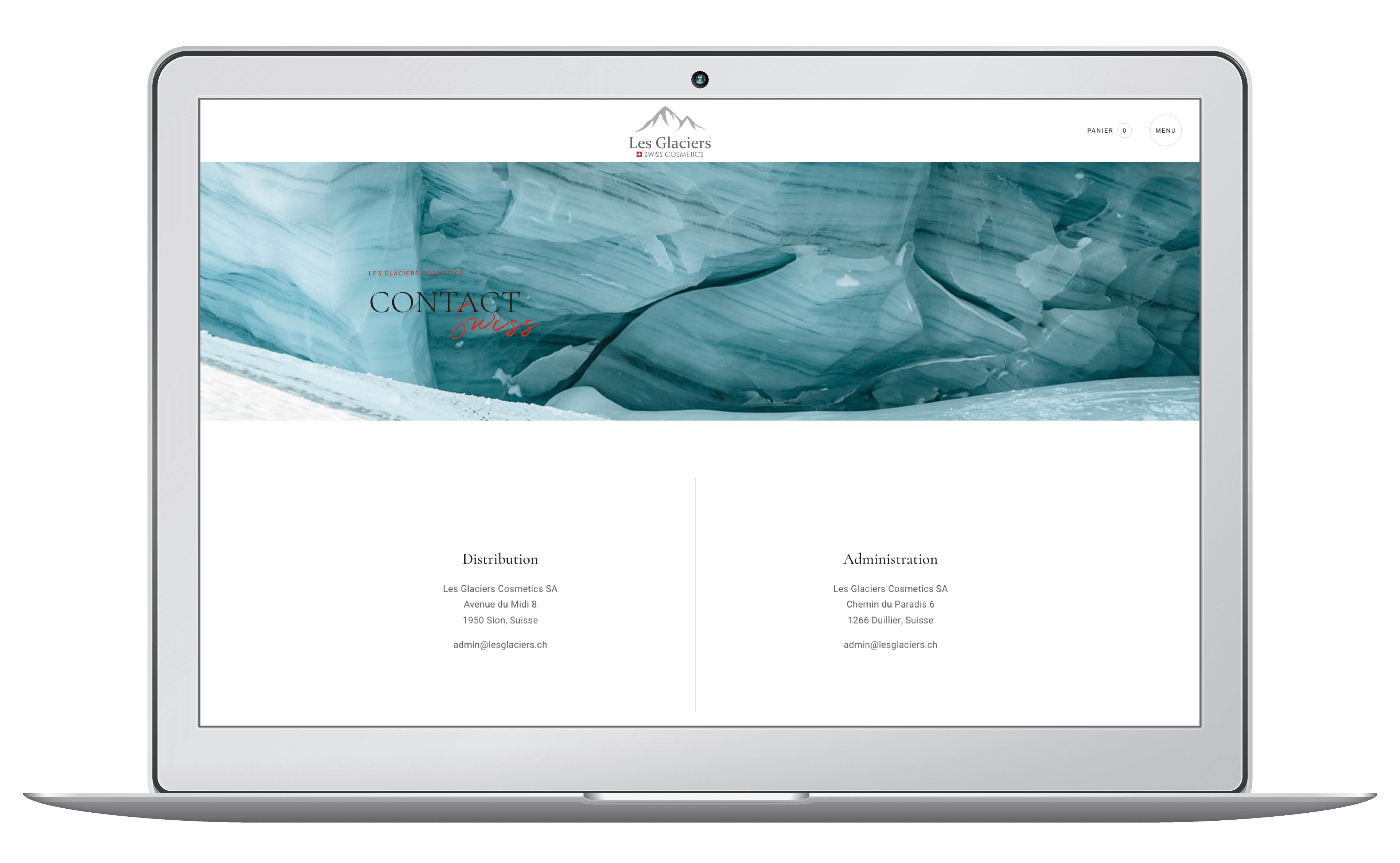Lancement d'une entreprise de cosmétique suisse. Graphisme, marque et site internet wordpress