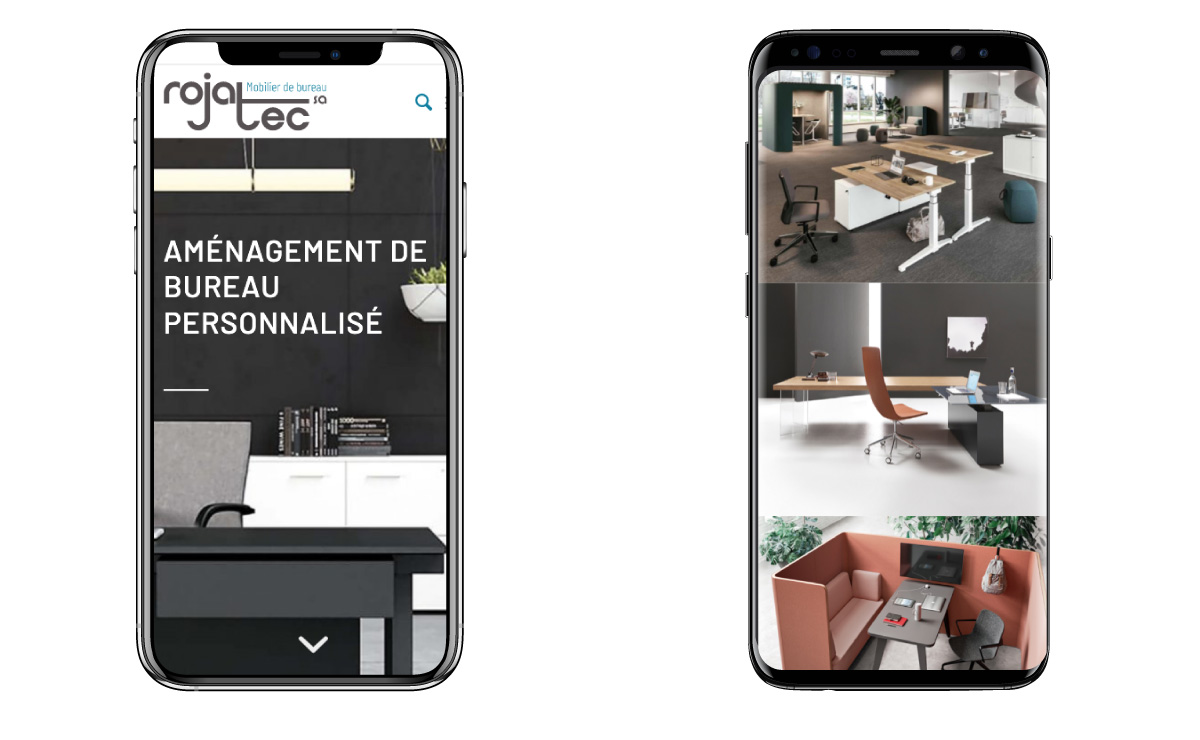 Création d'un site web responsive pour un magasin d'agencement de bureau à Lausanne