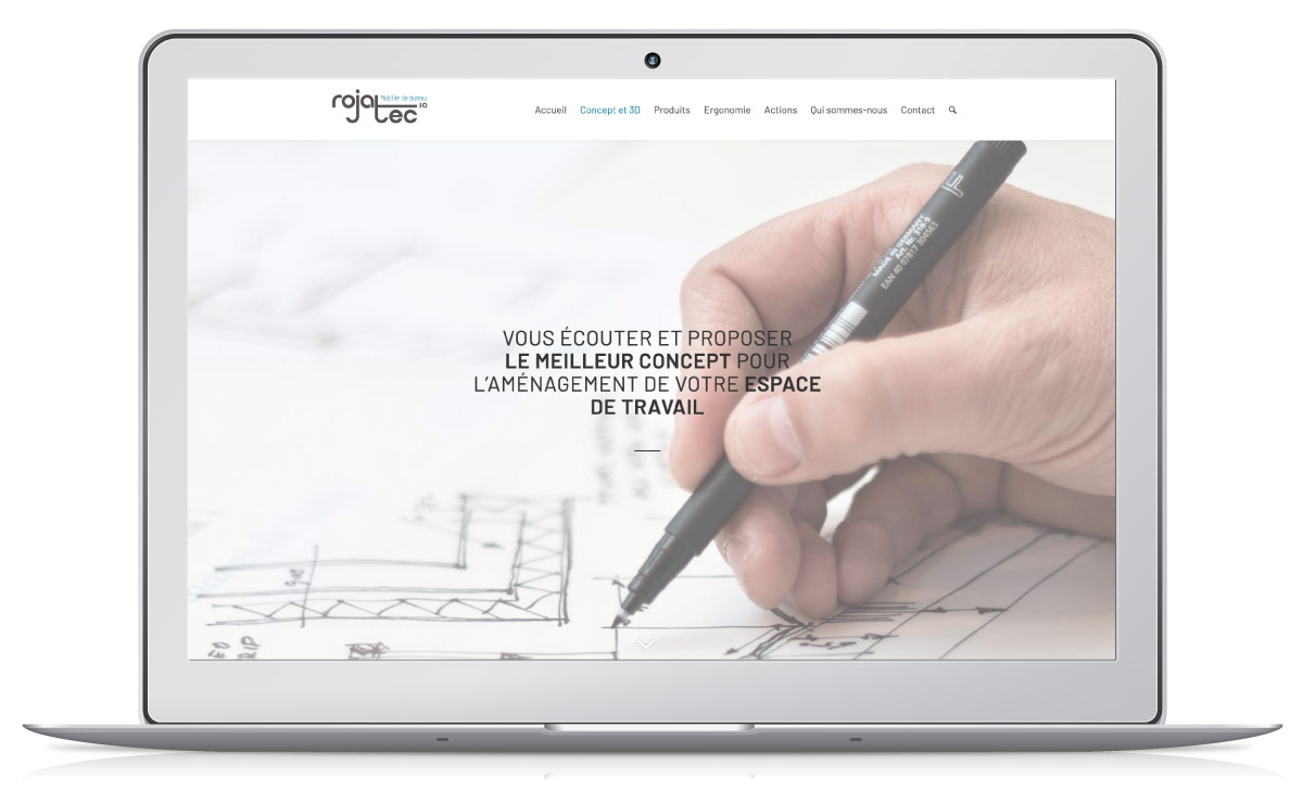 Site web pour un magasin de mobilier de bureau à Lausanne