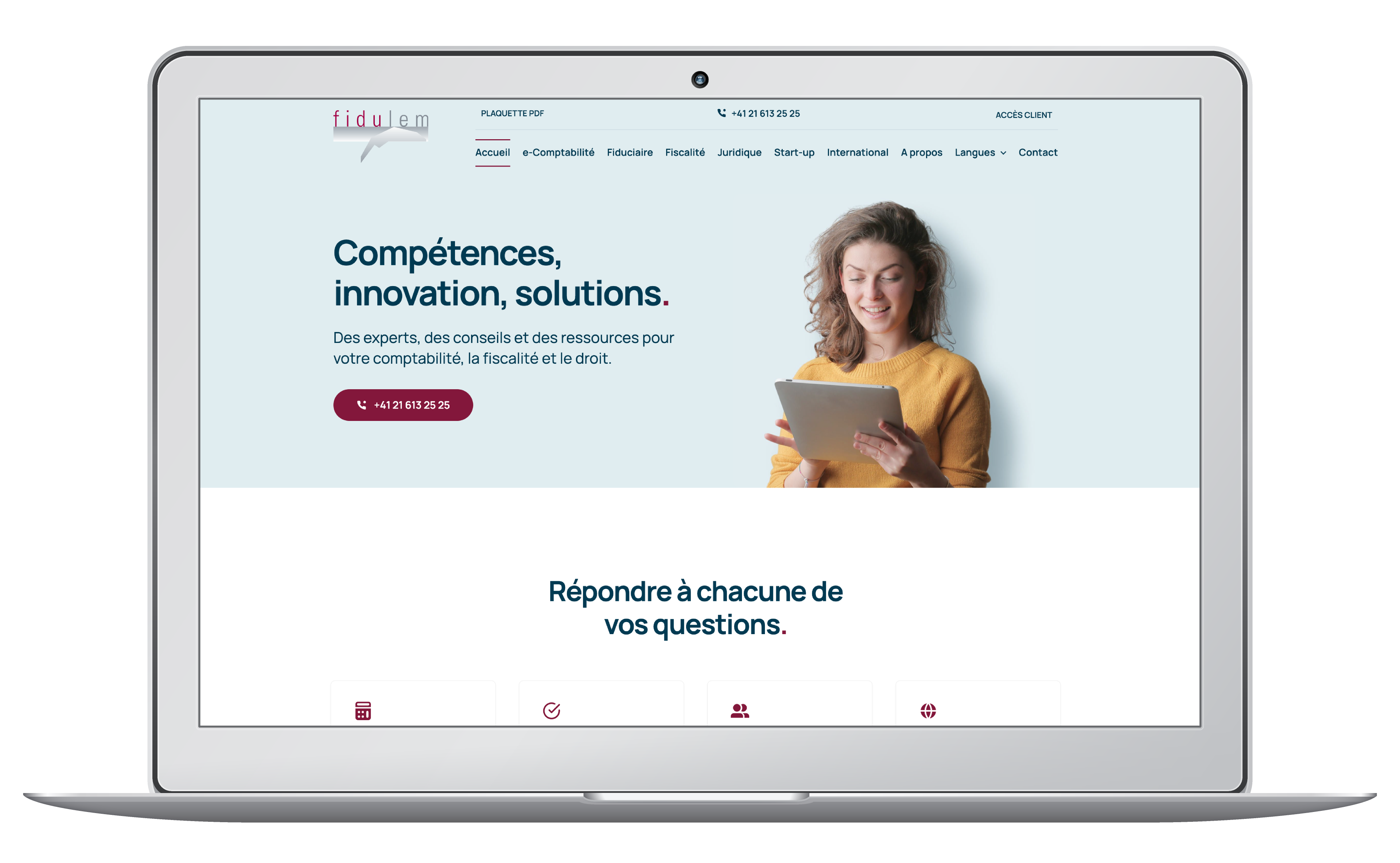 Fiduciaire : création du site internet WordPress Lausanne