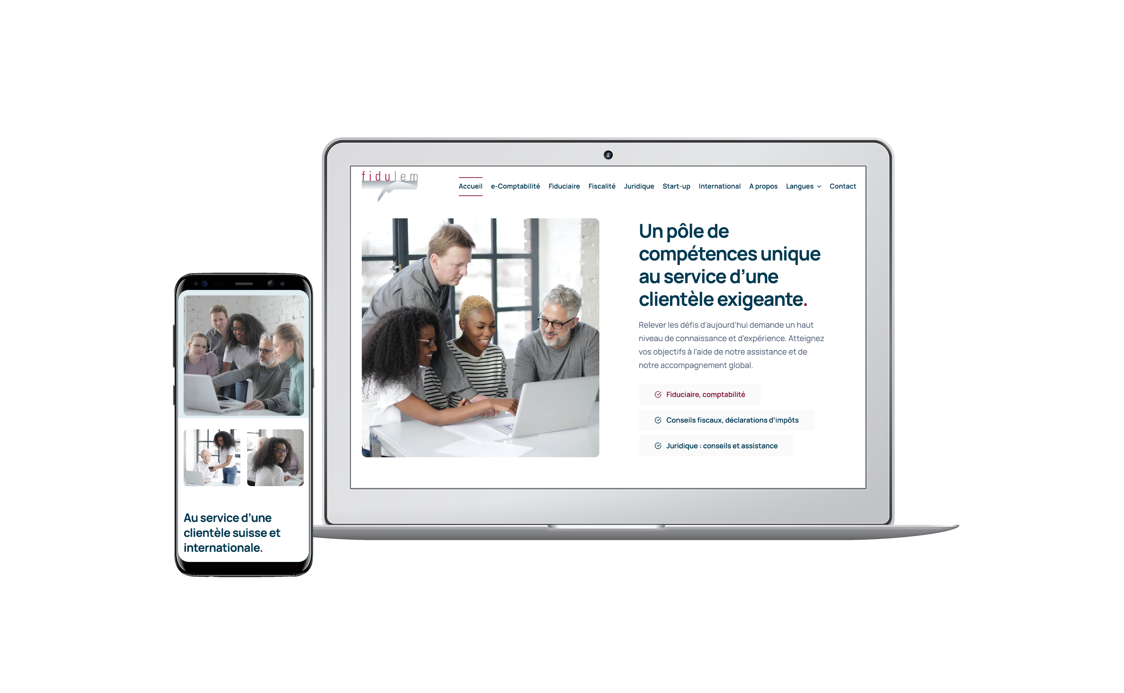 Fiduciaire : création du site internet WordPress Lausanne