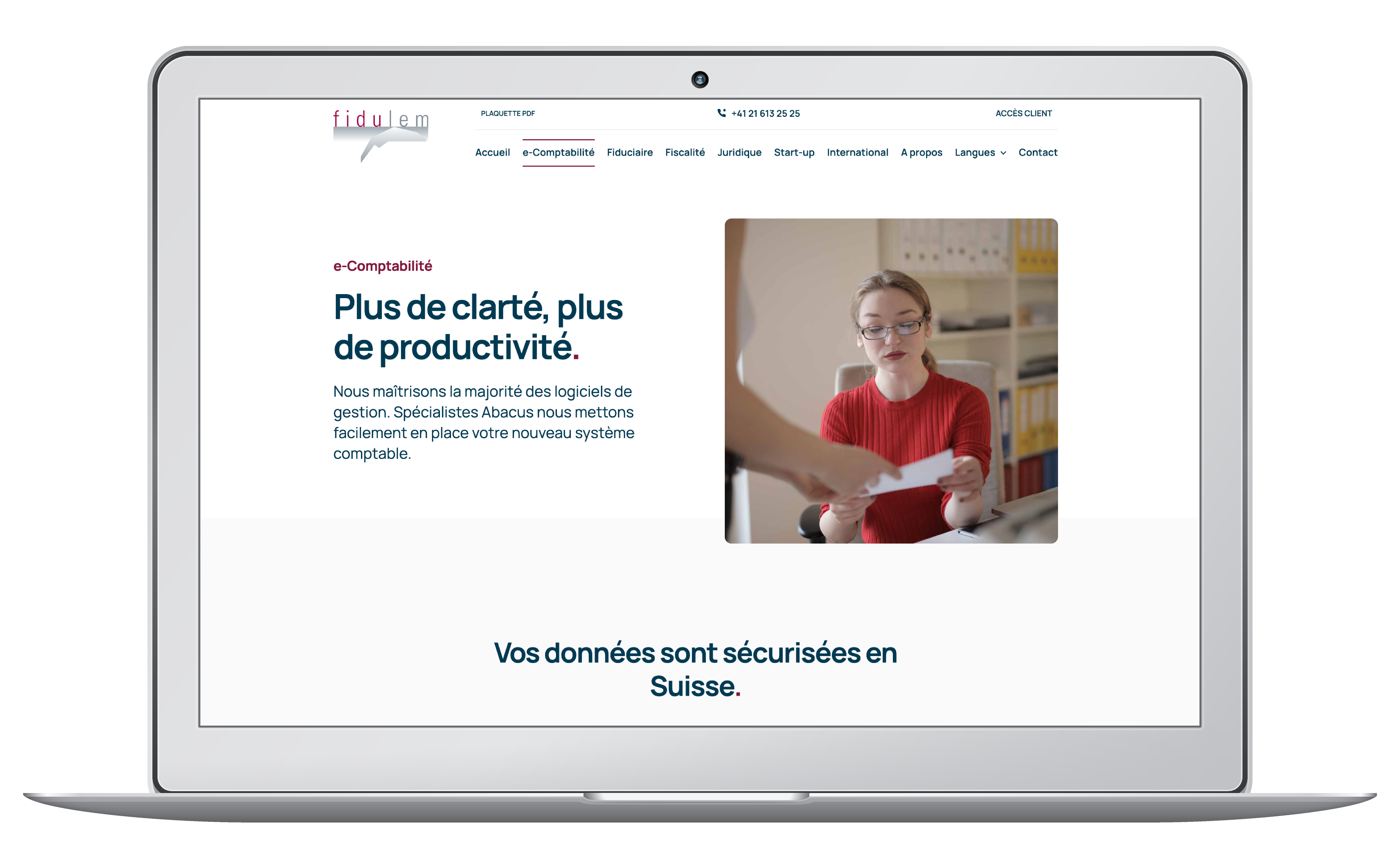 Fiduciaire : création du site internet WordPress Lausanne