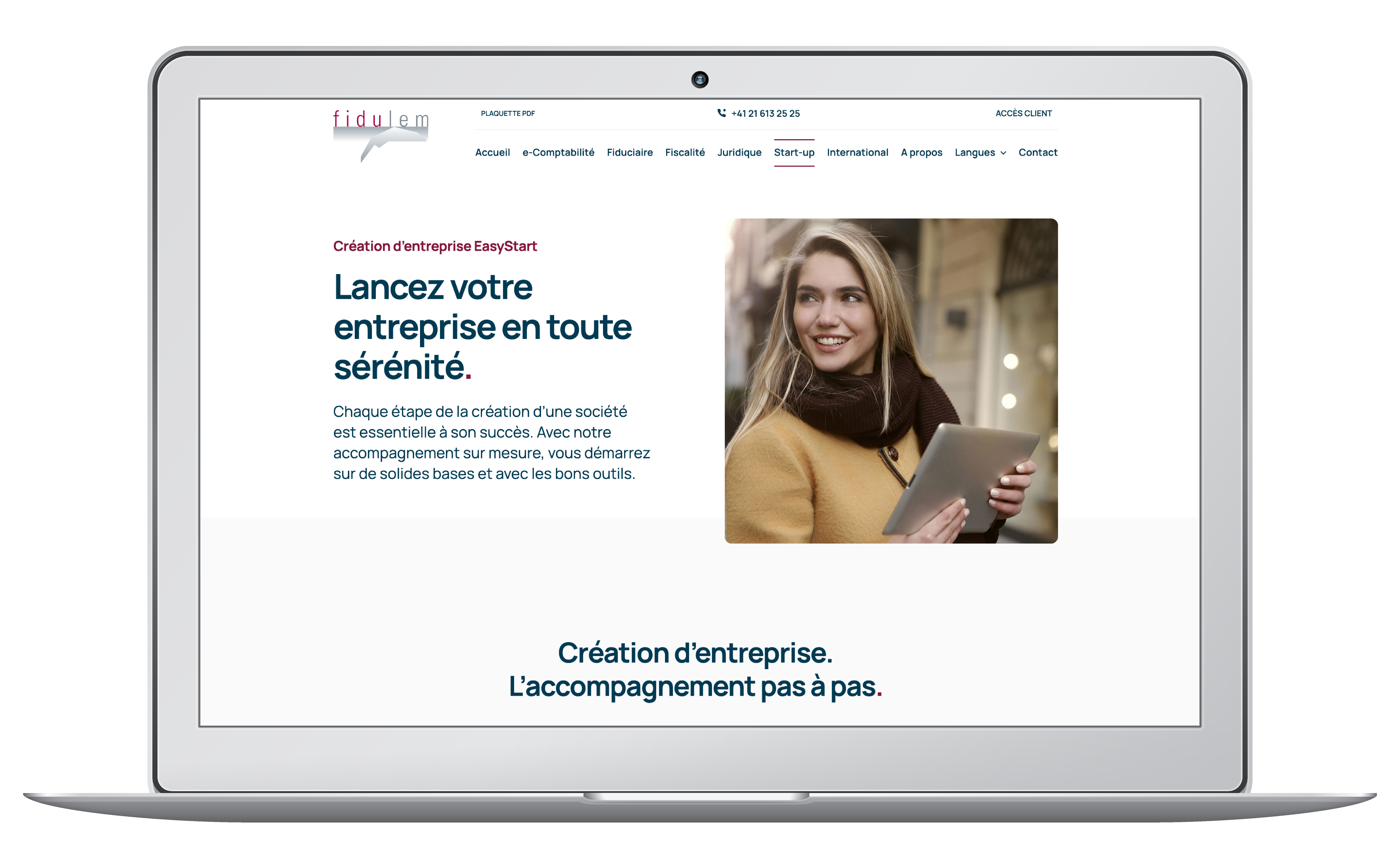 Fiduciaire : création du site internet WordPress Lausanne