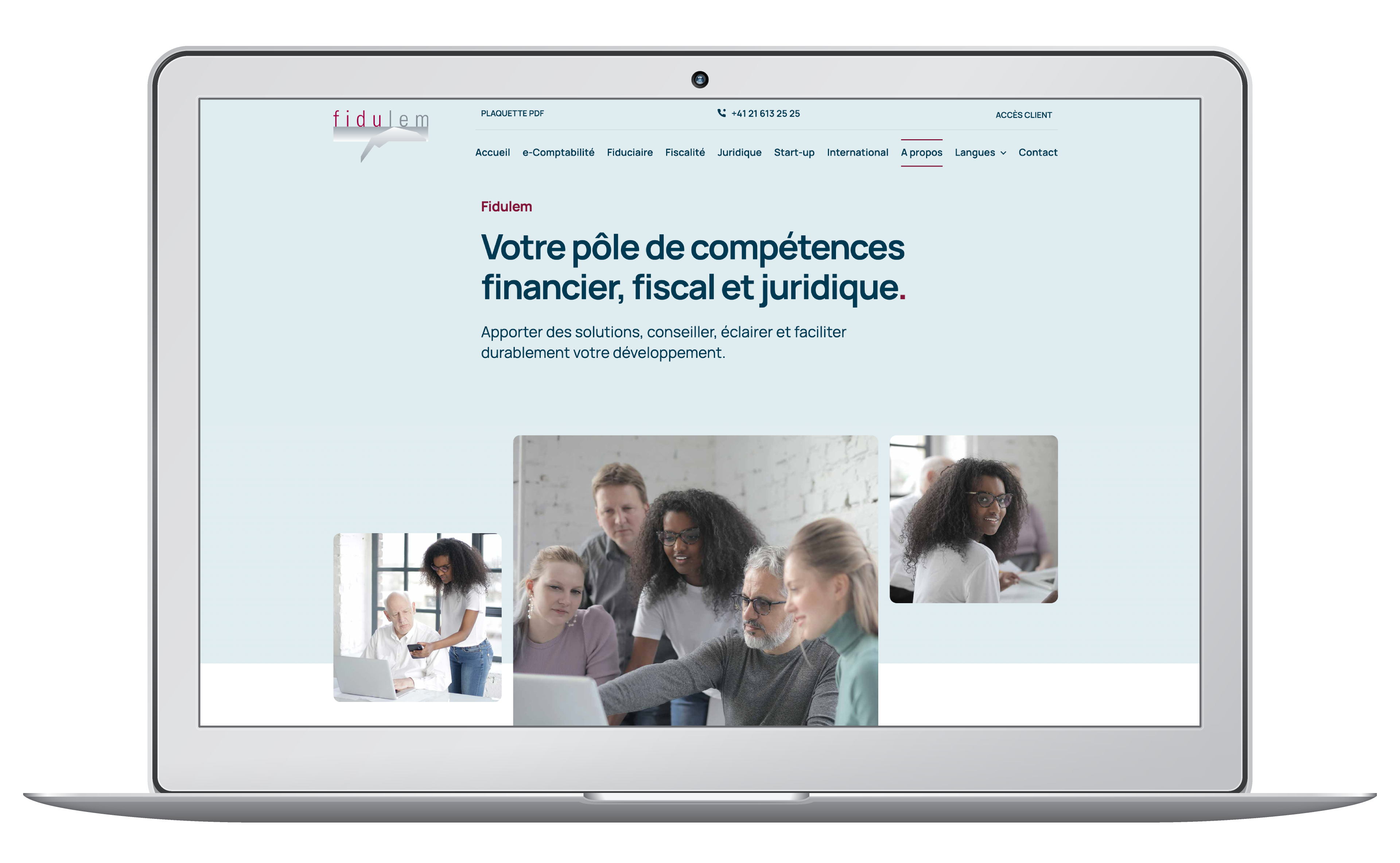 Fiduciaire : création du site internet WordPress Lausanne