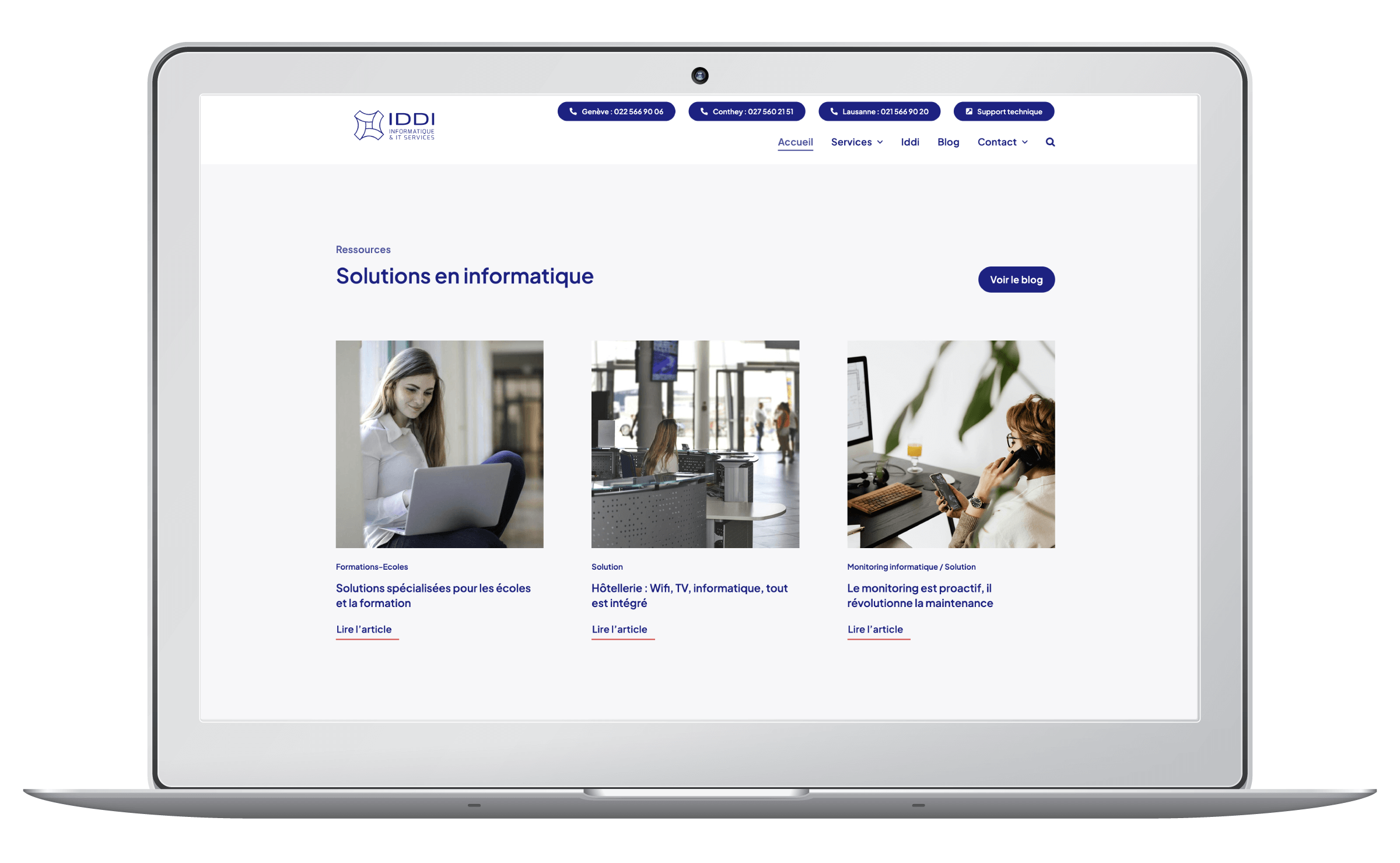 Création et référencement du site web d'une société informatique