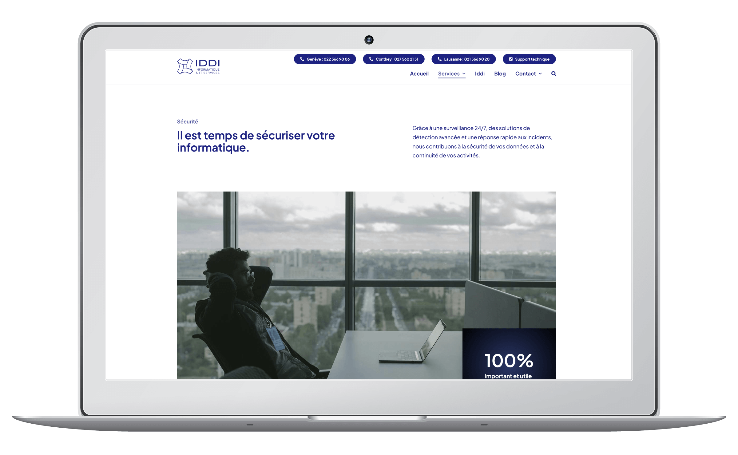 Création et référencement du site web d'une société informatique