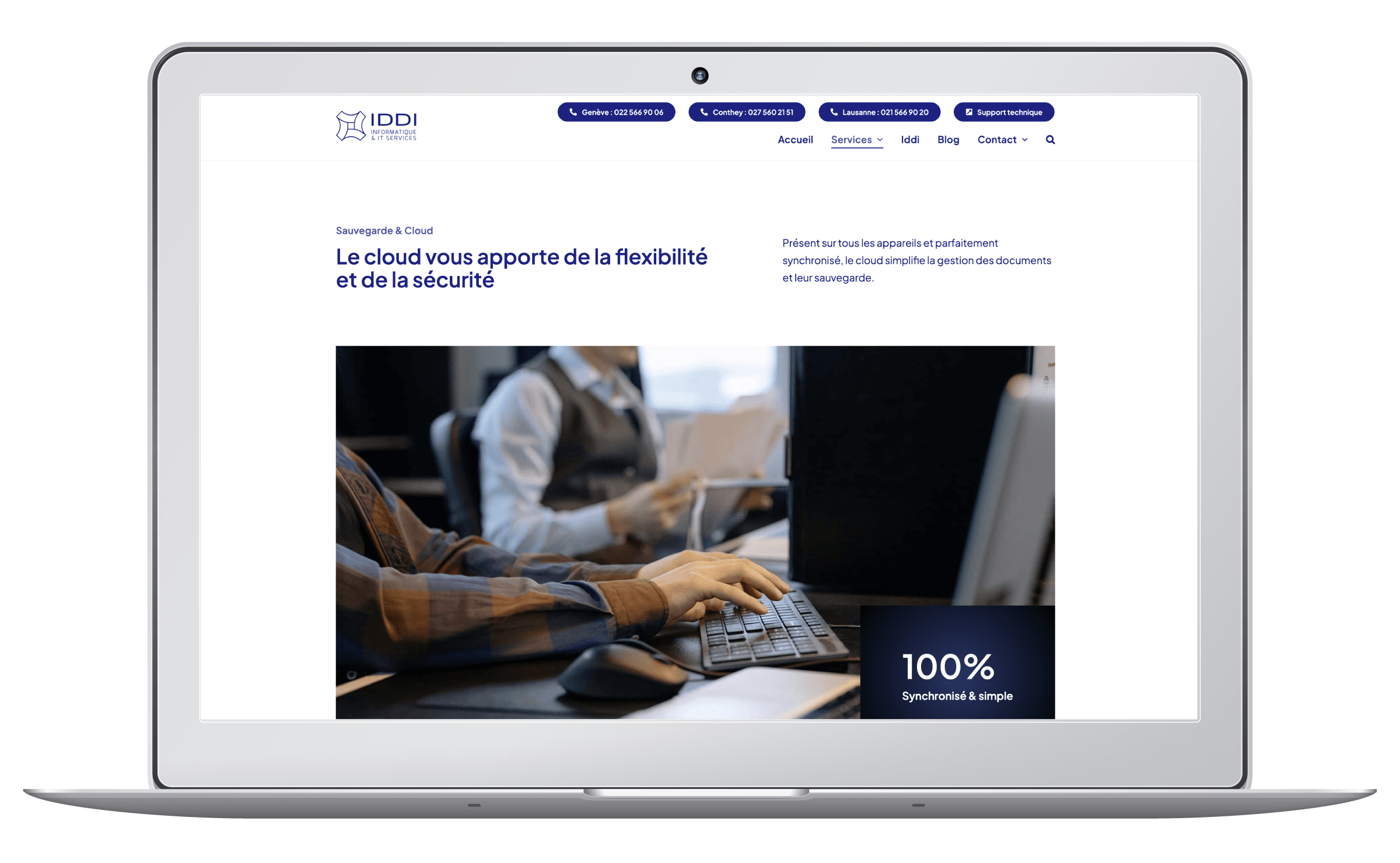 Création et référencement du site web d'une société informatique