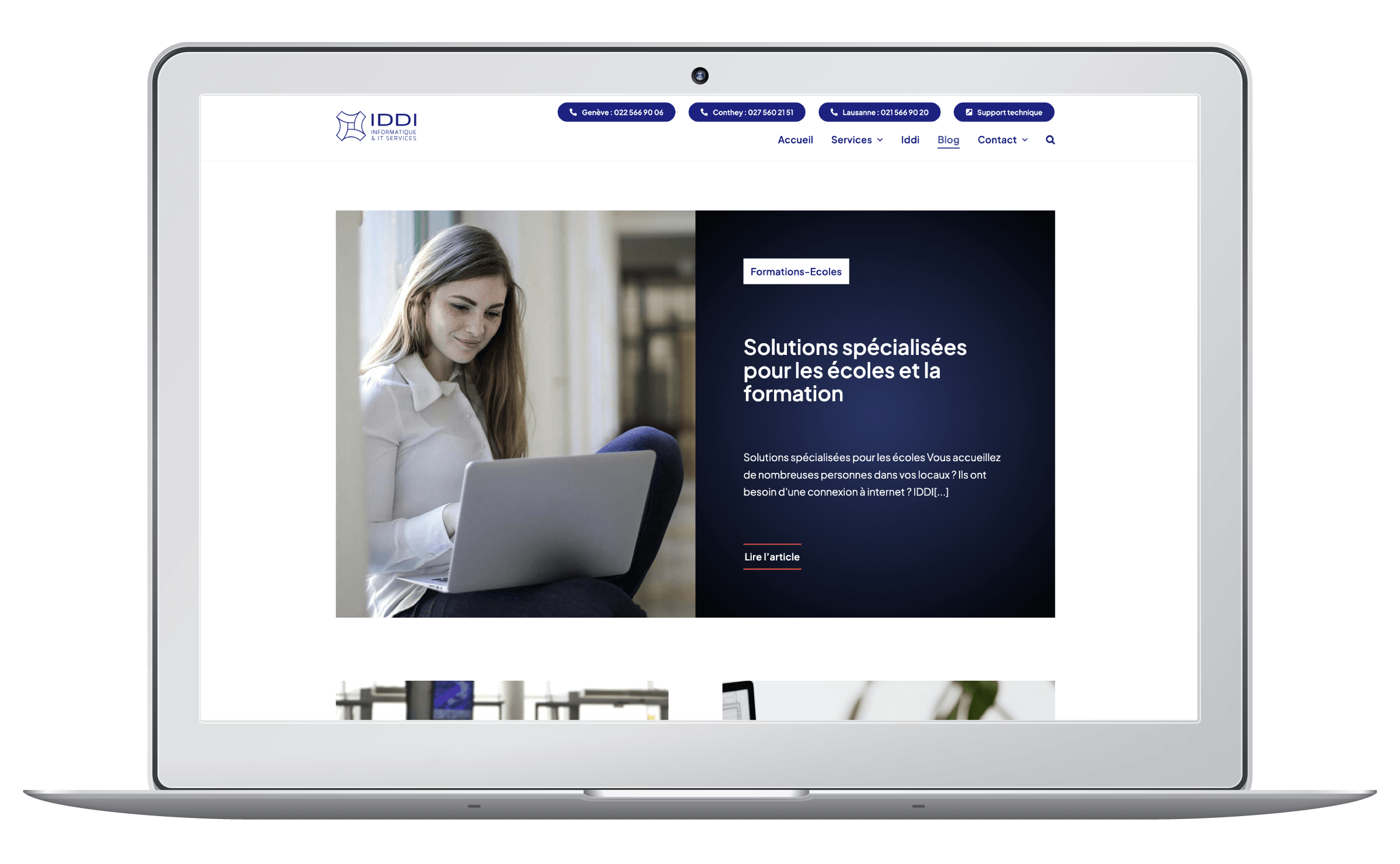 Création et référencement du site web d'une société informatique