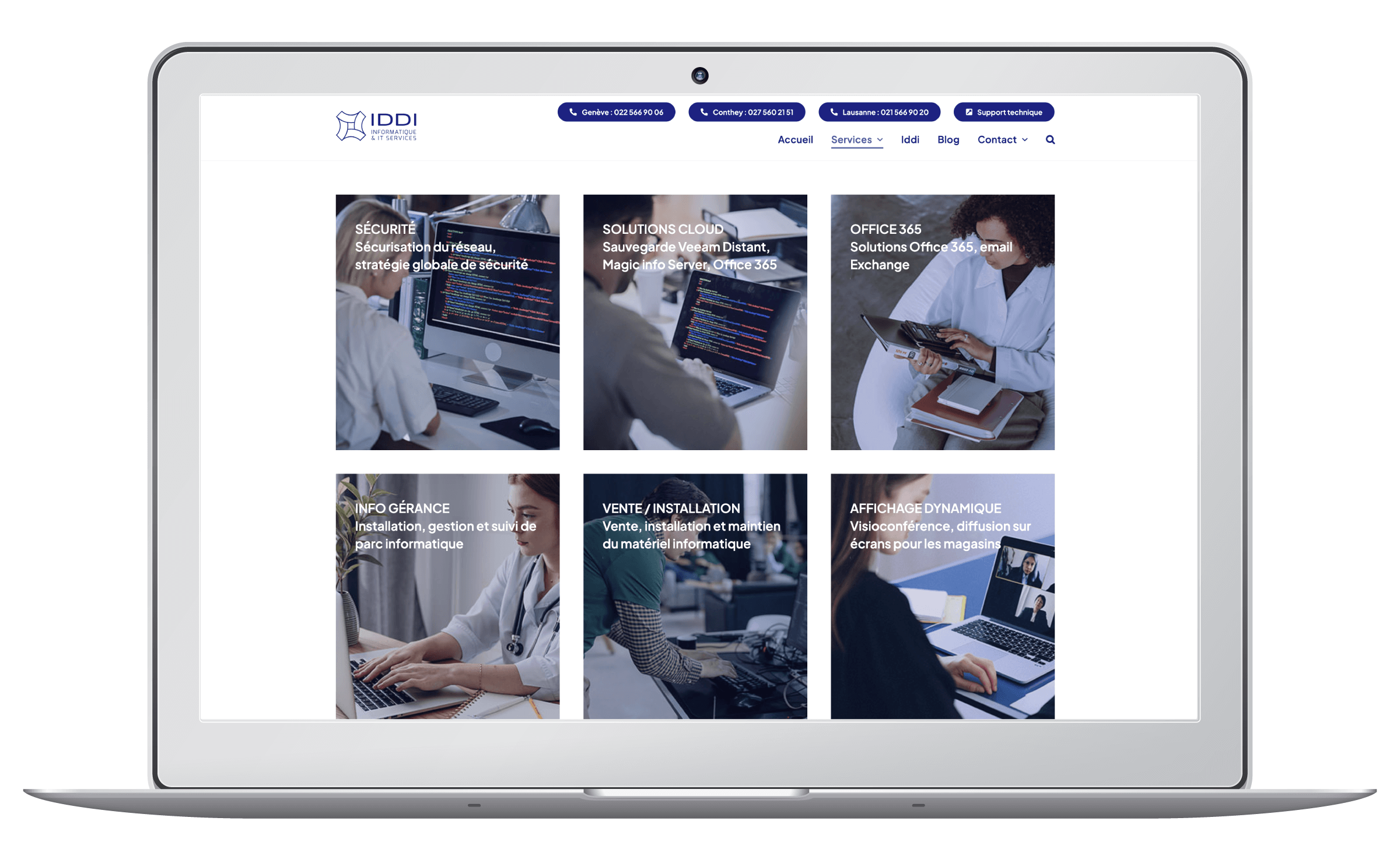 Création et référencement du site web d'une société informatique