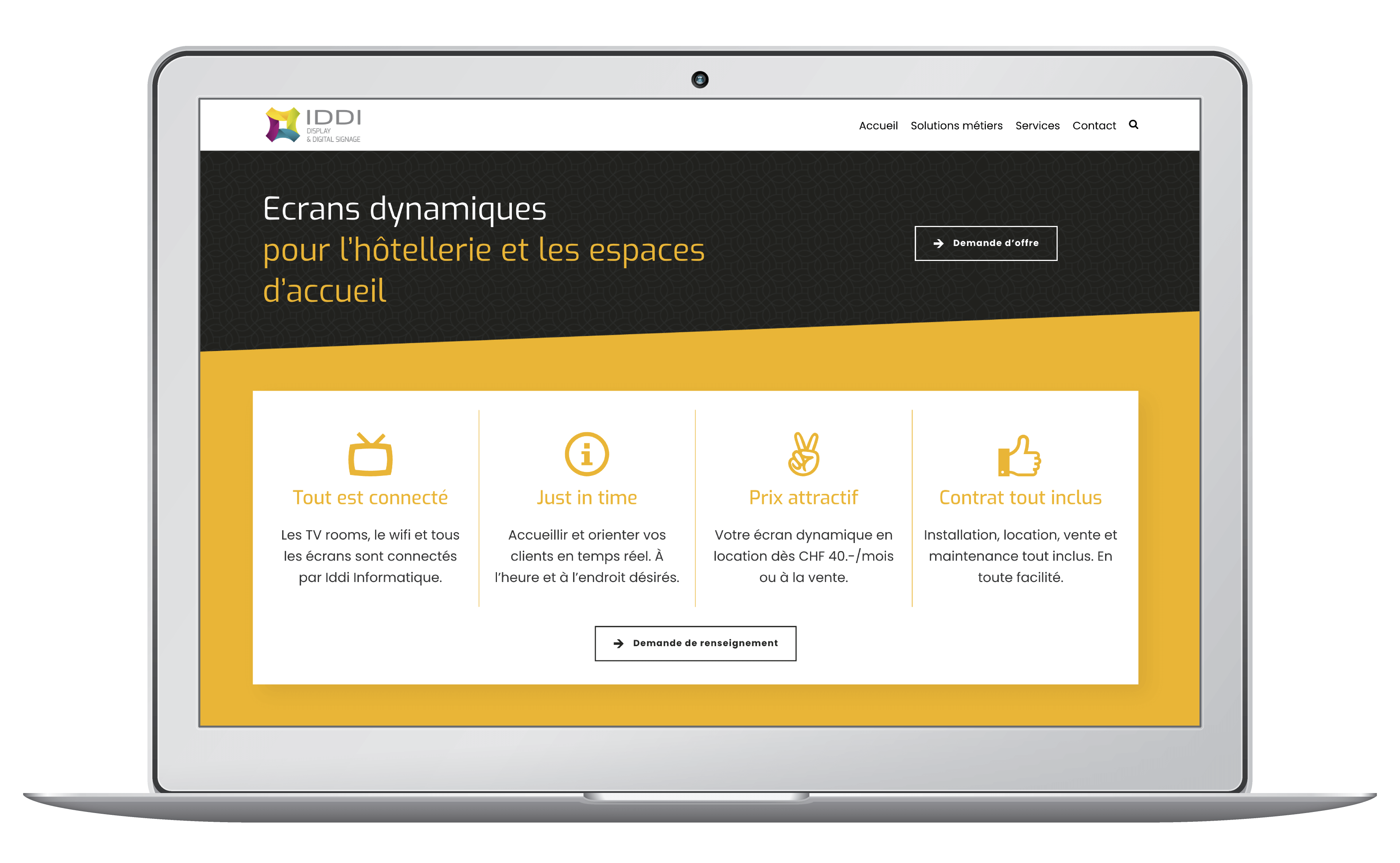 Création d'un site WordPress sur mesure pour une entreprise informatique de Suisse romande