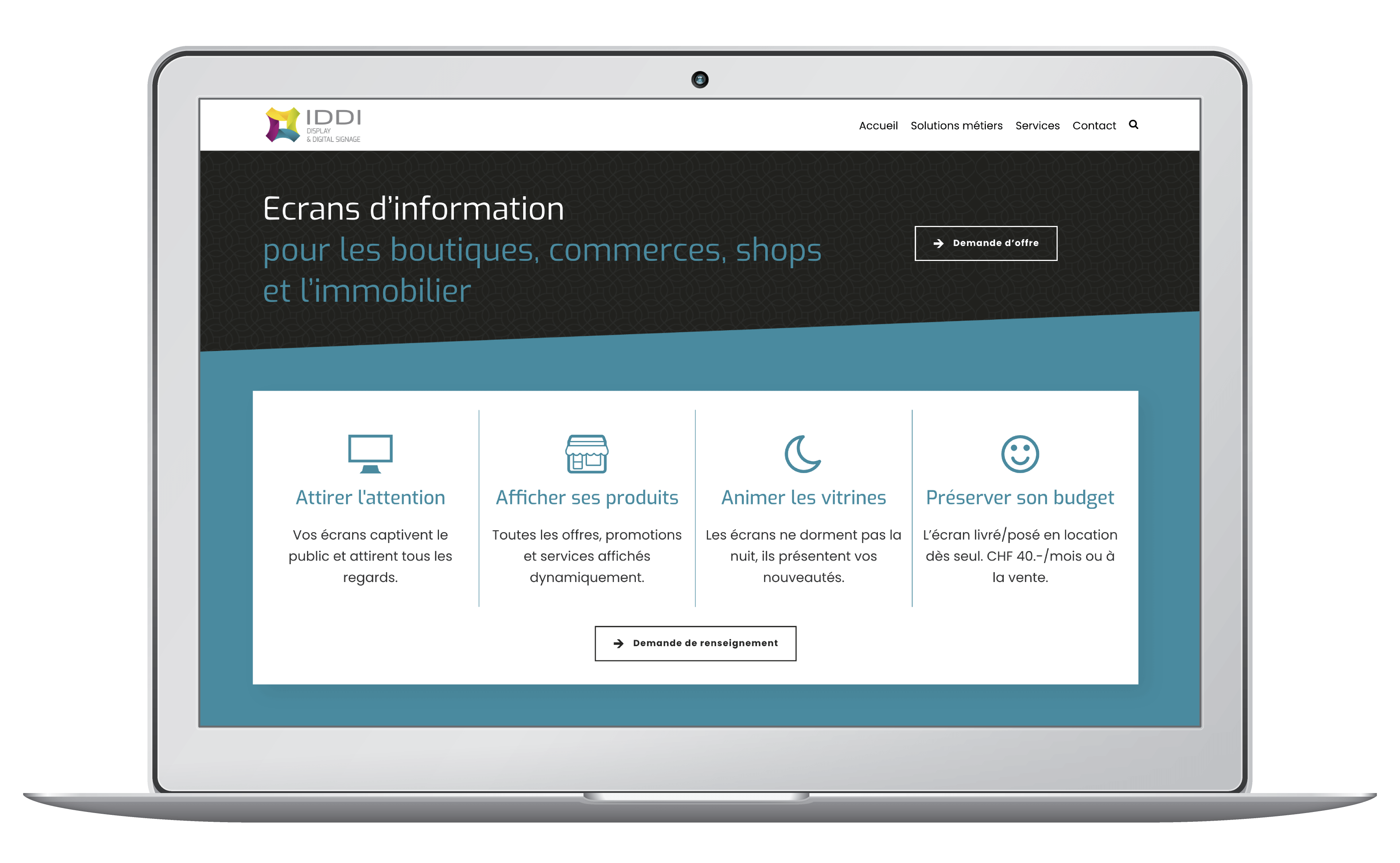 Création d'un site WordPress sur mesure pour une entreprise informatique de Suisse romande