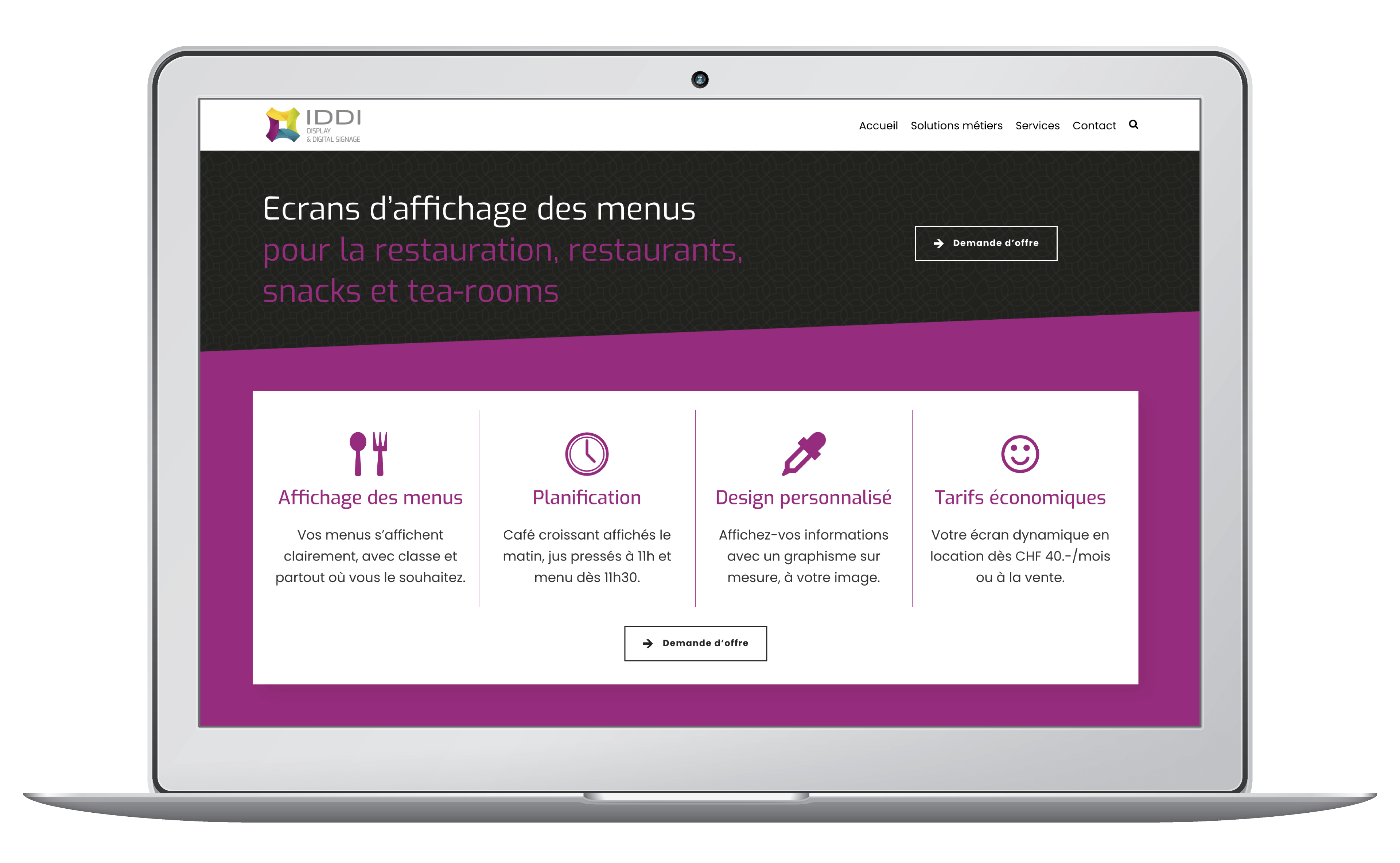 Création d'un site WordPress sur mesure pour une entreprise informatique de Suisse romande