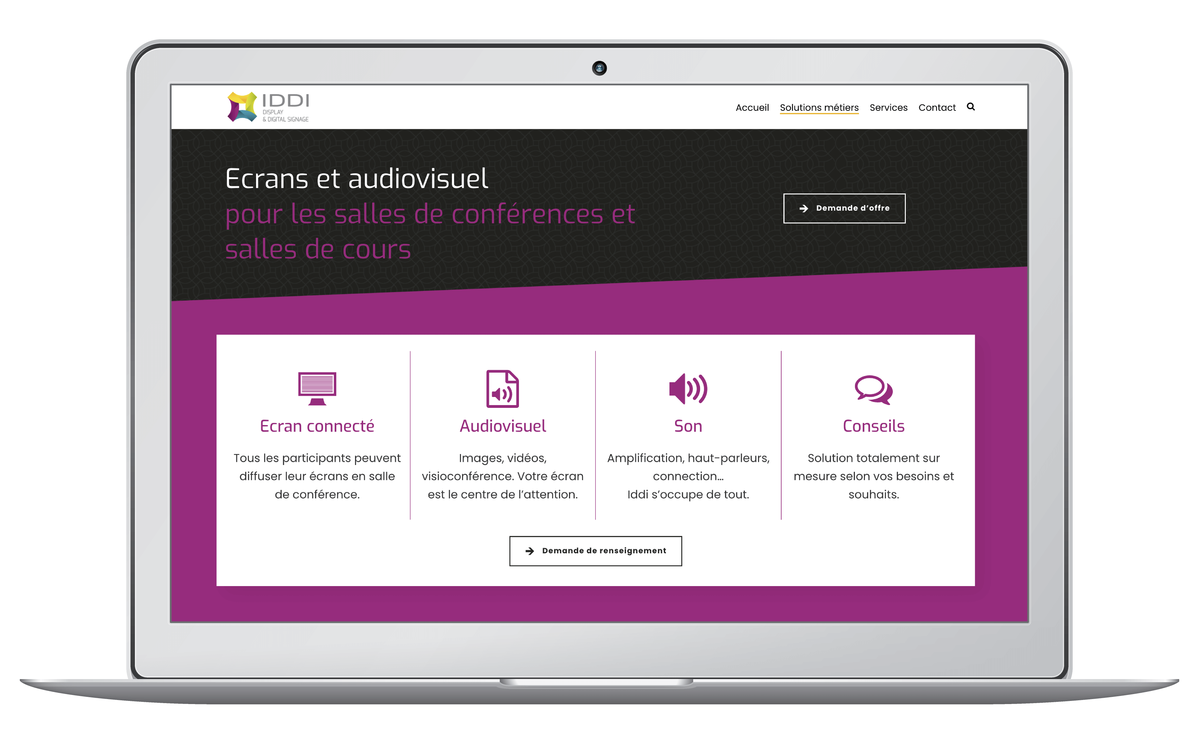 Création d'un site WordPress sur mesure pour une entreprise informatique de Suisse romande