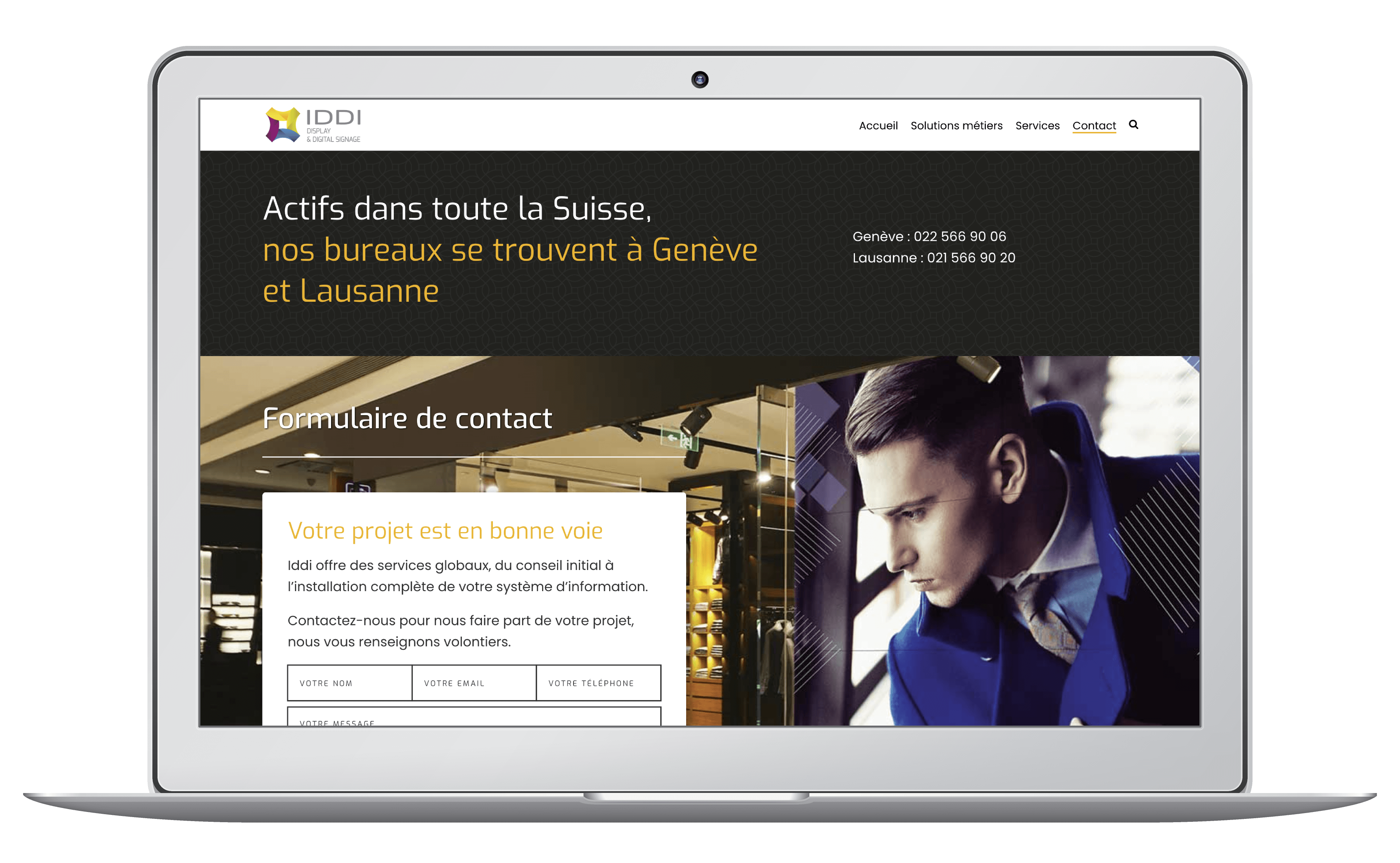 Création d'un site WordPress sur mesure pour une entreprise informatique de Suisse romande