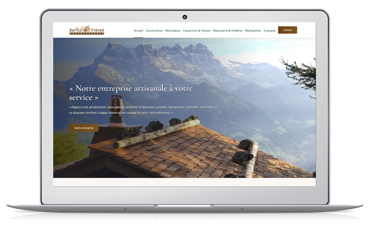 Conception website pour un maître-charpentier