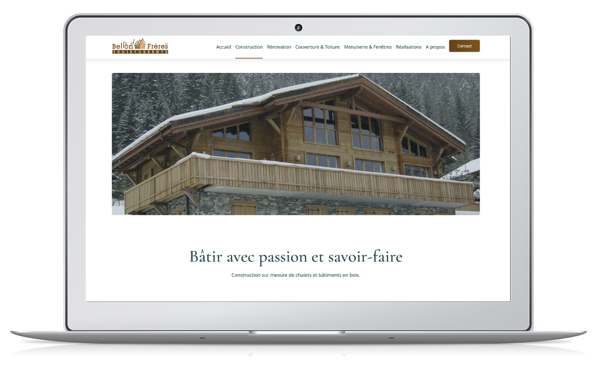 Webdesign pour charpentier constructeur