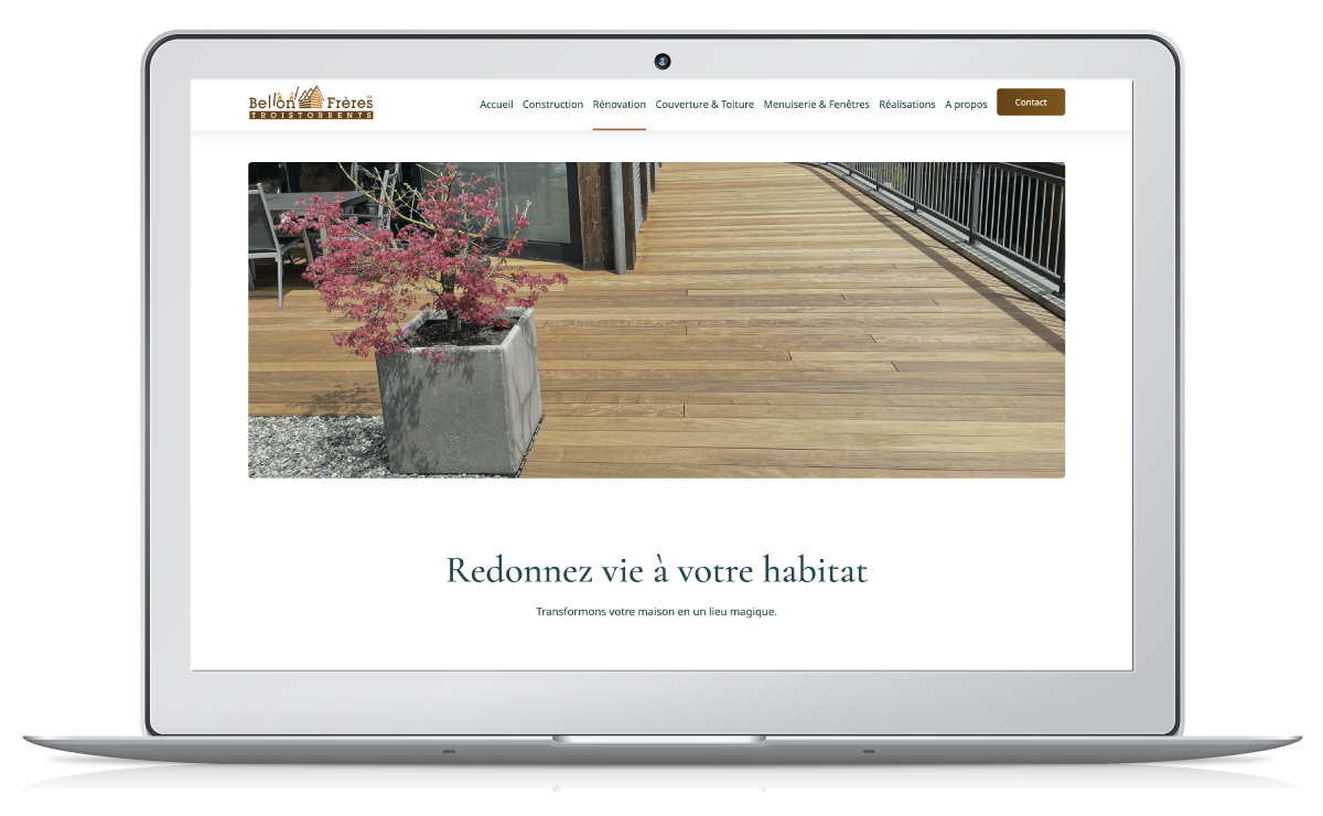 Conception internet pour une entreprise de couverture