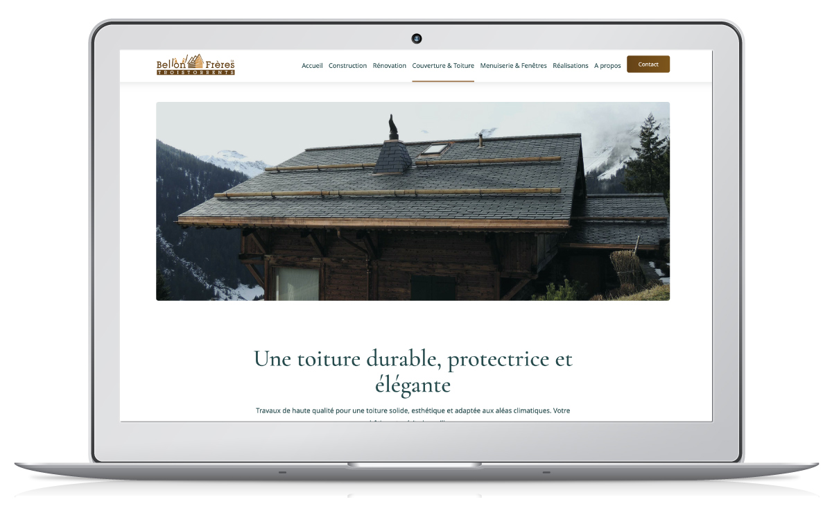 Création internet pour une entreprise de couverture