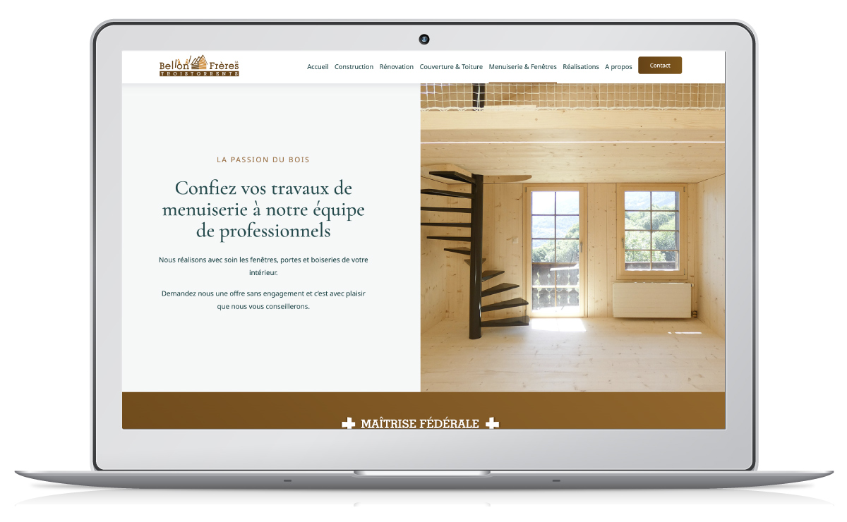 Site internet menuisier