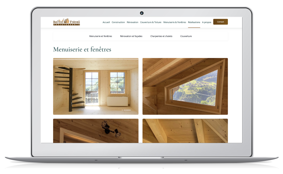 Site web menuisier Valais
