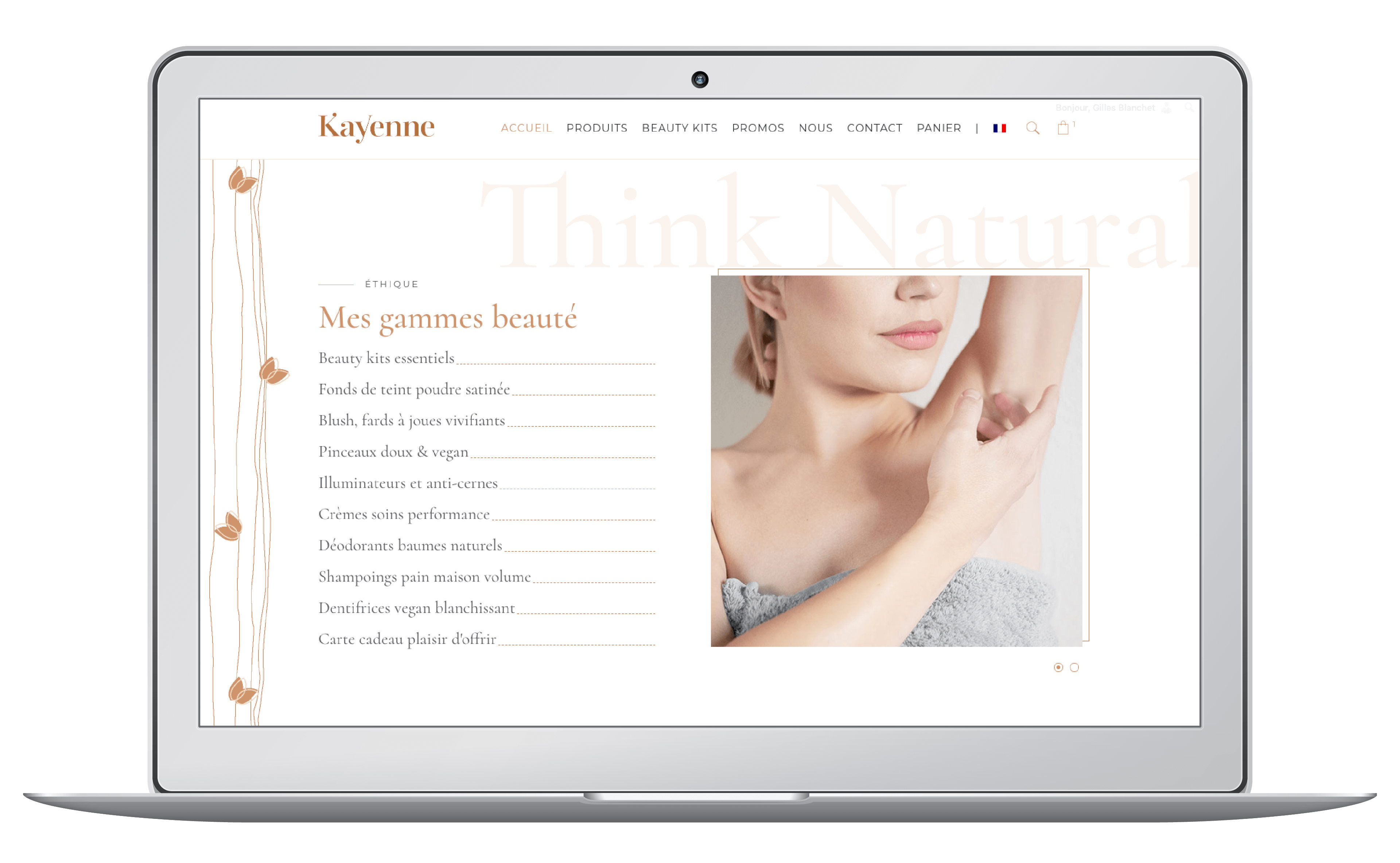 Création du e-commerce et du logo pour Kayenne cosmétiques suisses
