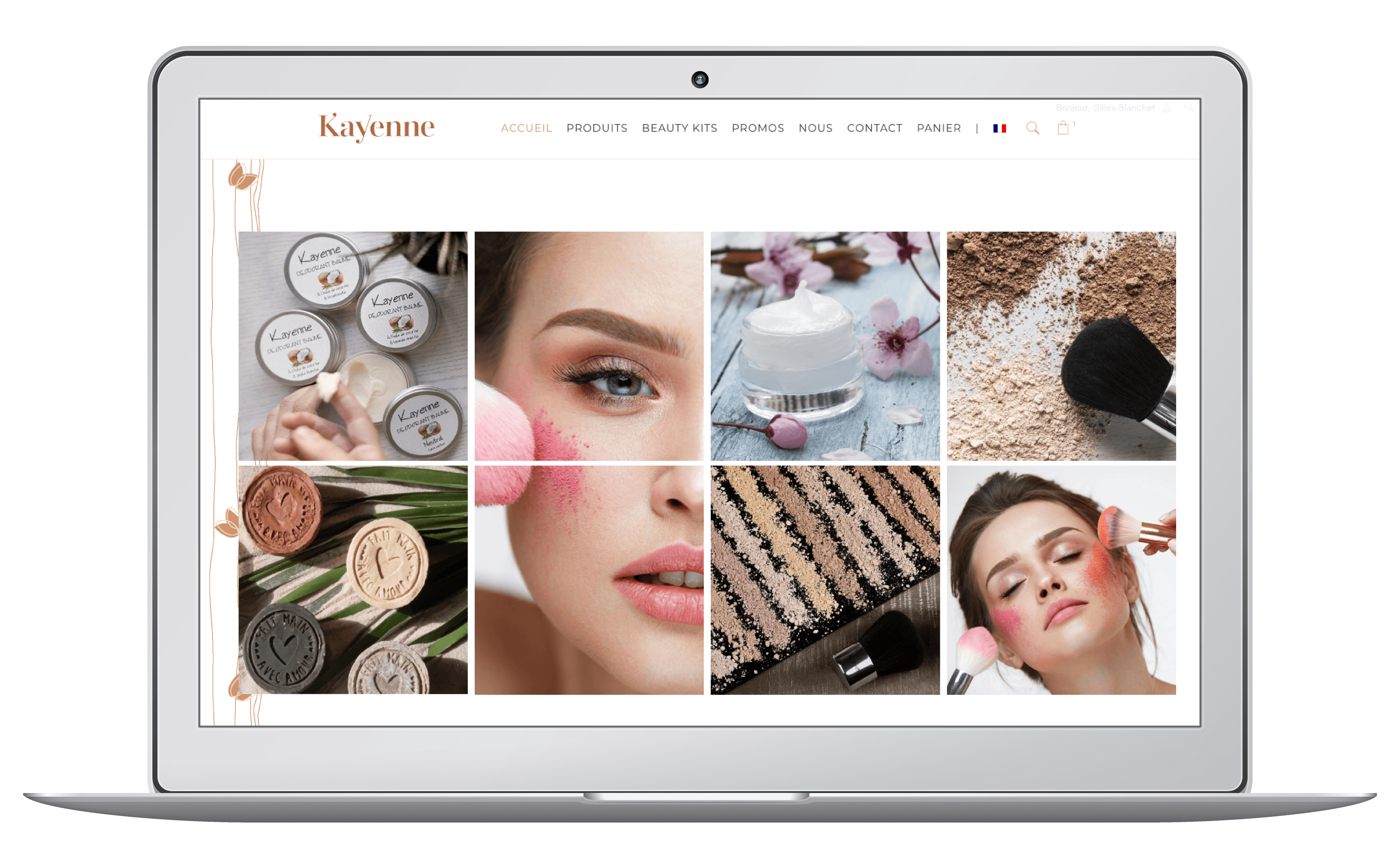 Création du e-commerce et du logo pour Kayenne cosmétiques suisses