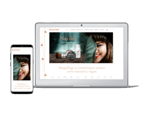 Kayenne Cosmetics : digital marketing, branding et site e-commerce WordPress