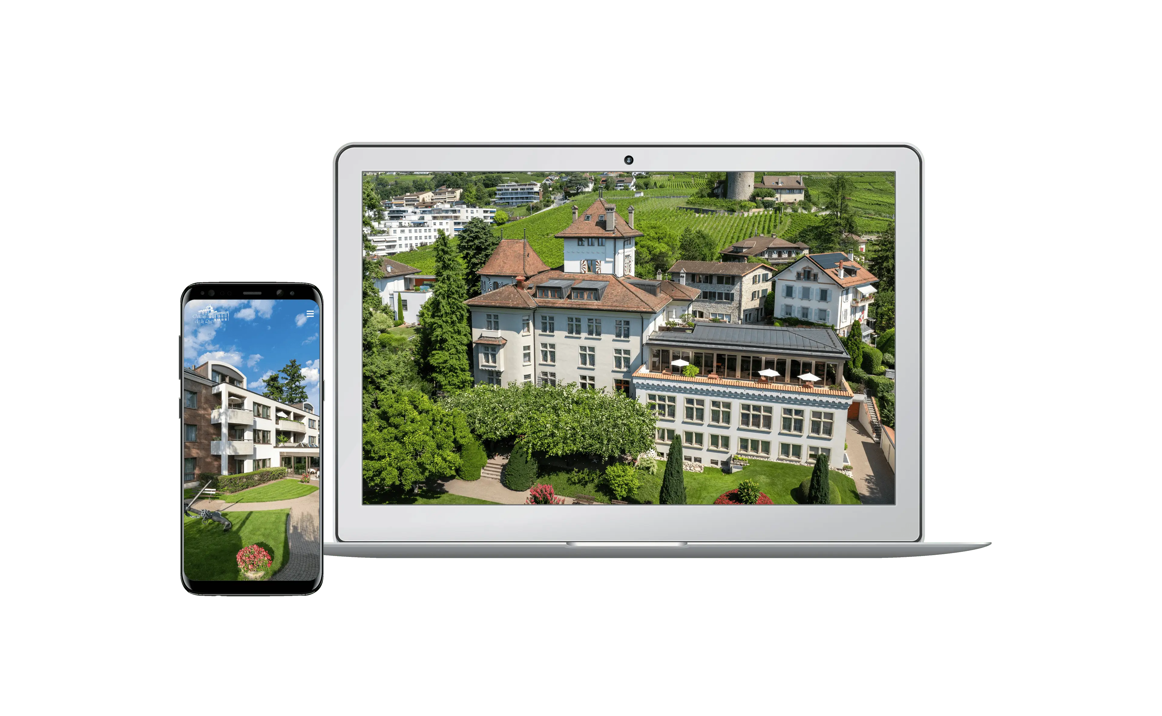 Site internet de l'EMS en version mobile et PC