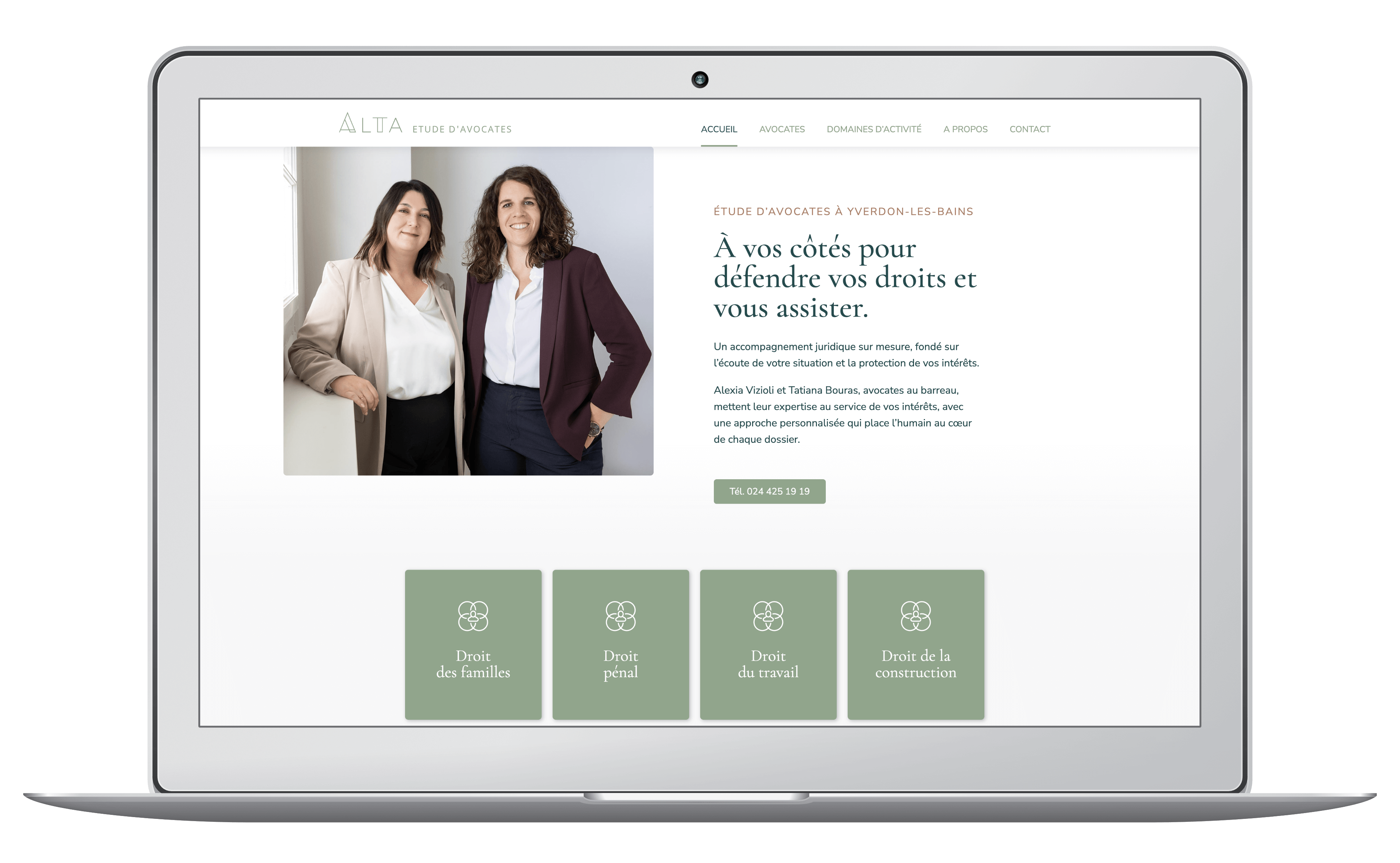 Création du site web de l'étude d'avocates