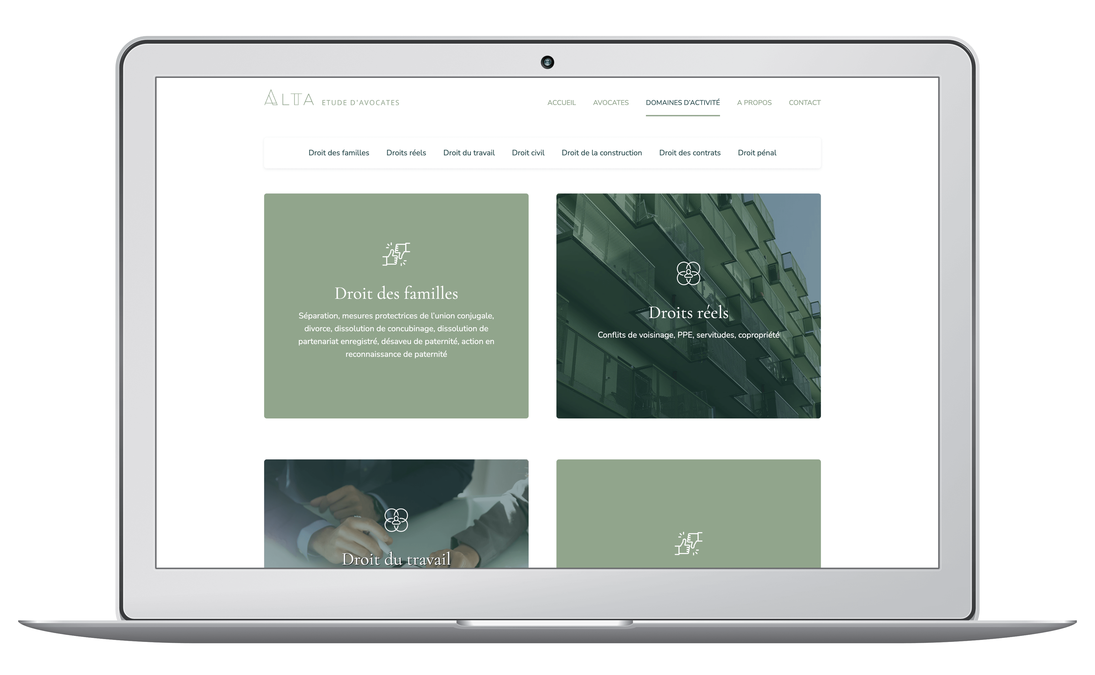 Création du site web de l'étude d'avocates