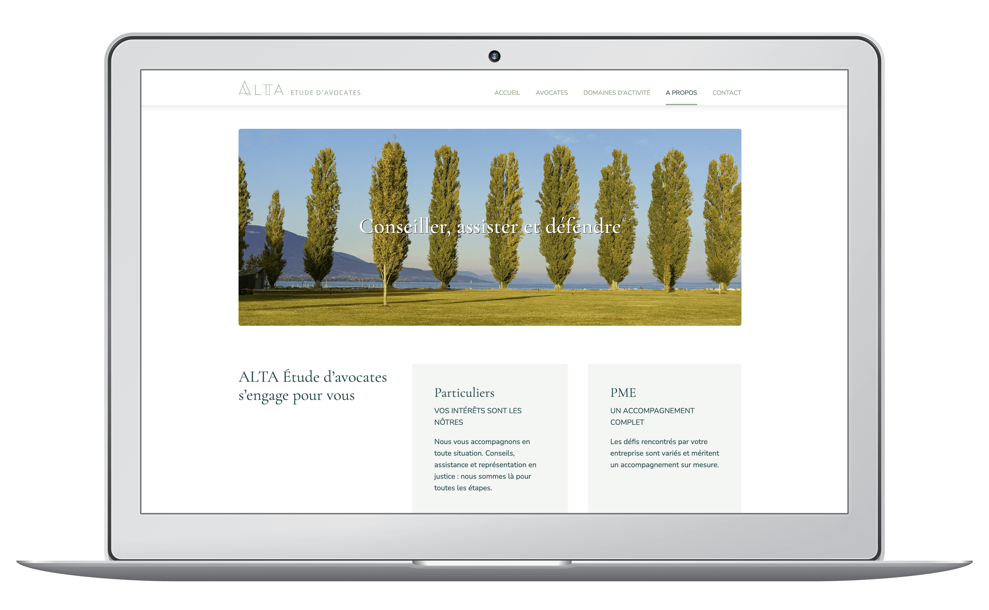 Création du site web de l'étude d'avocates