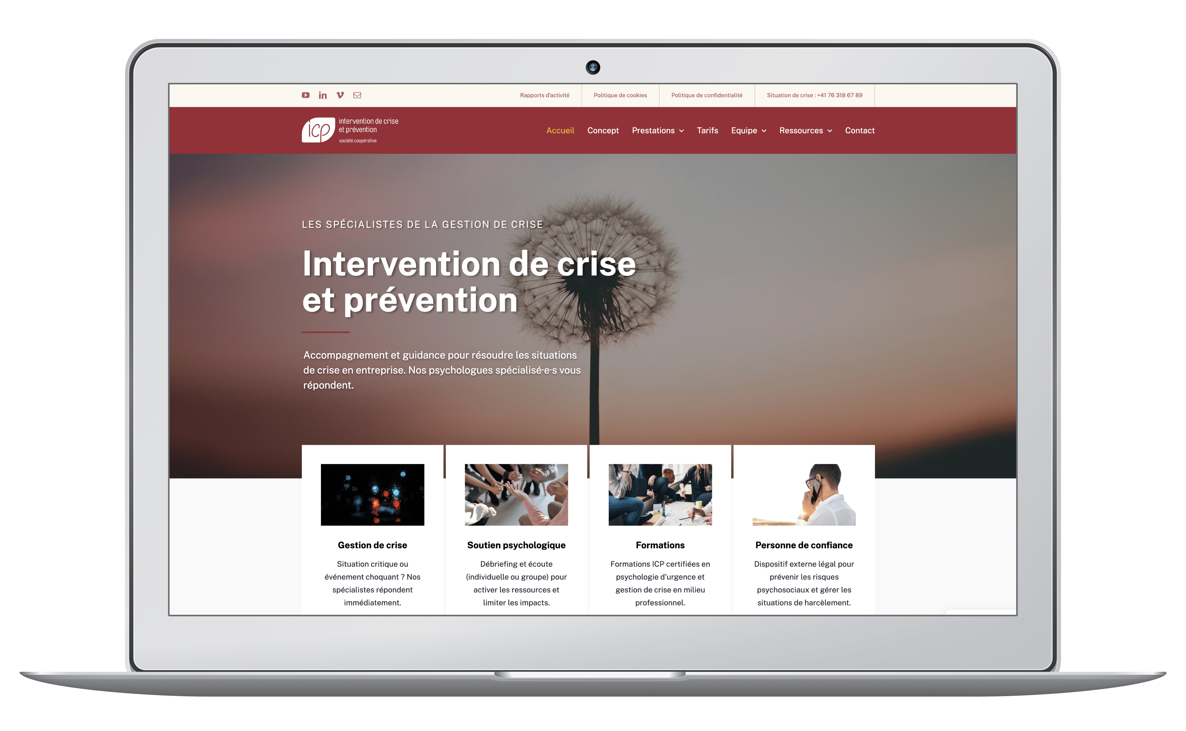 Interface psychologie d'urgence Vaud