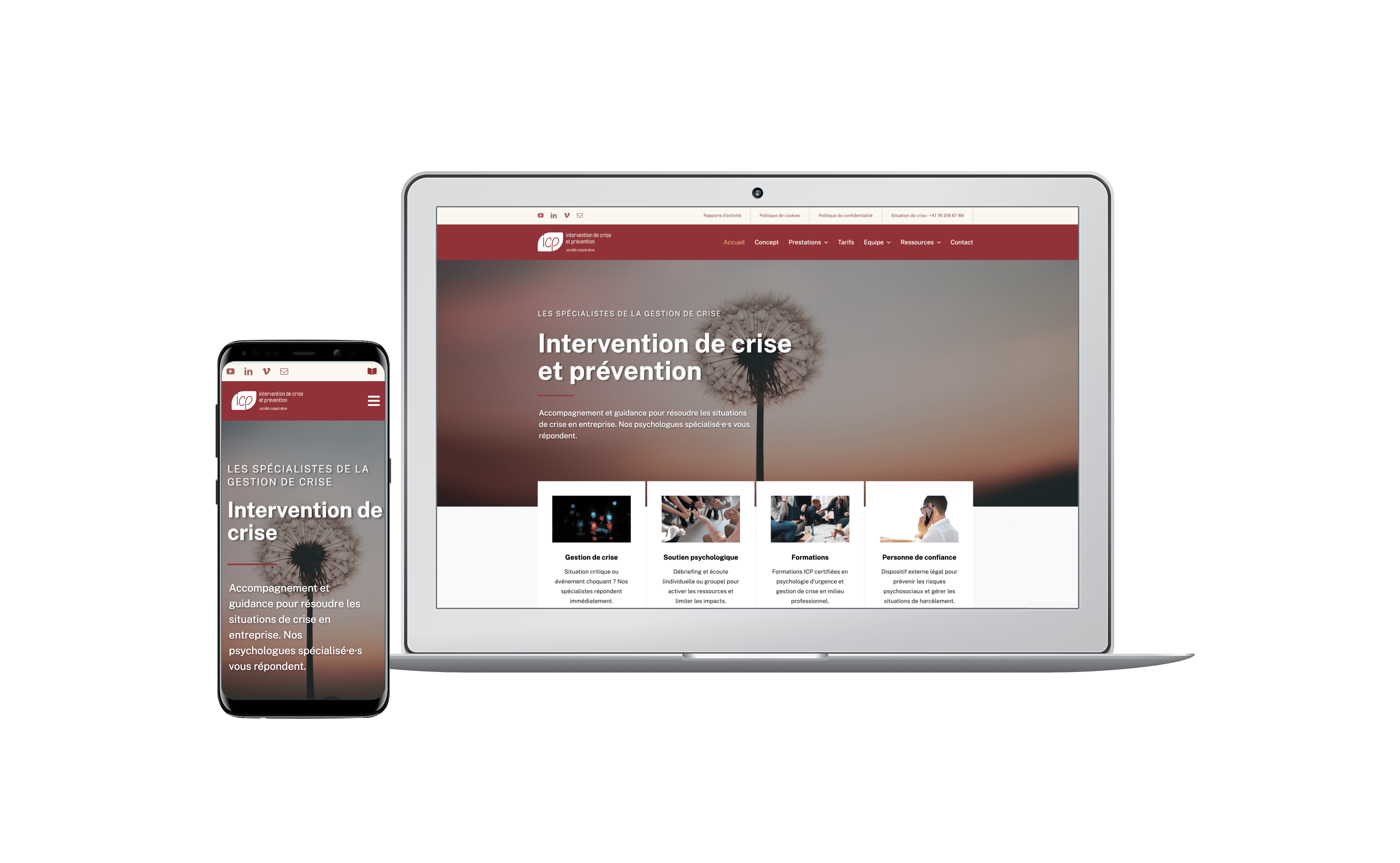 Création du site internet d'ICP