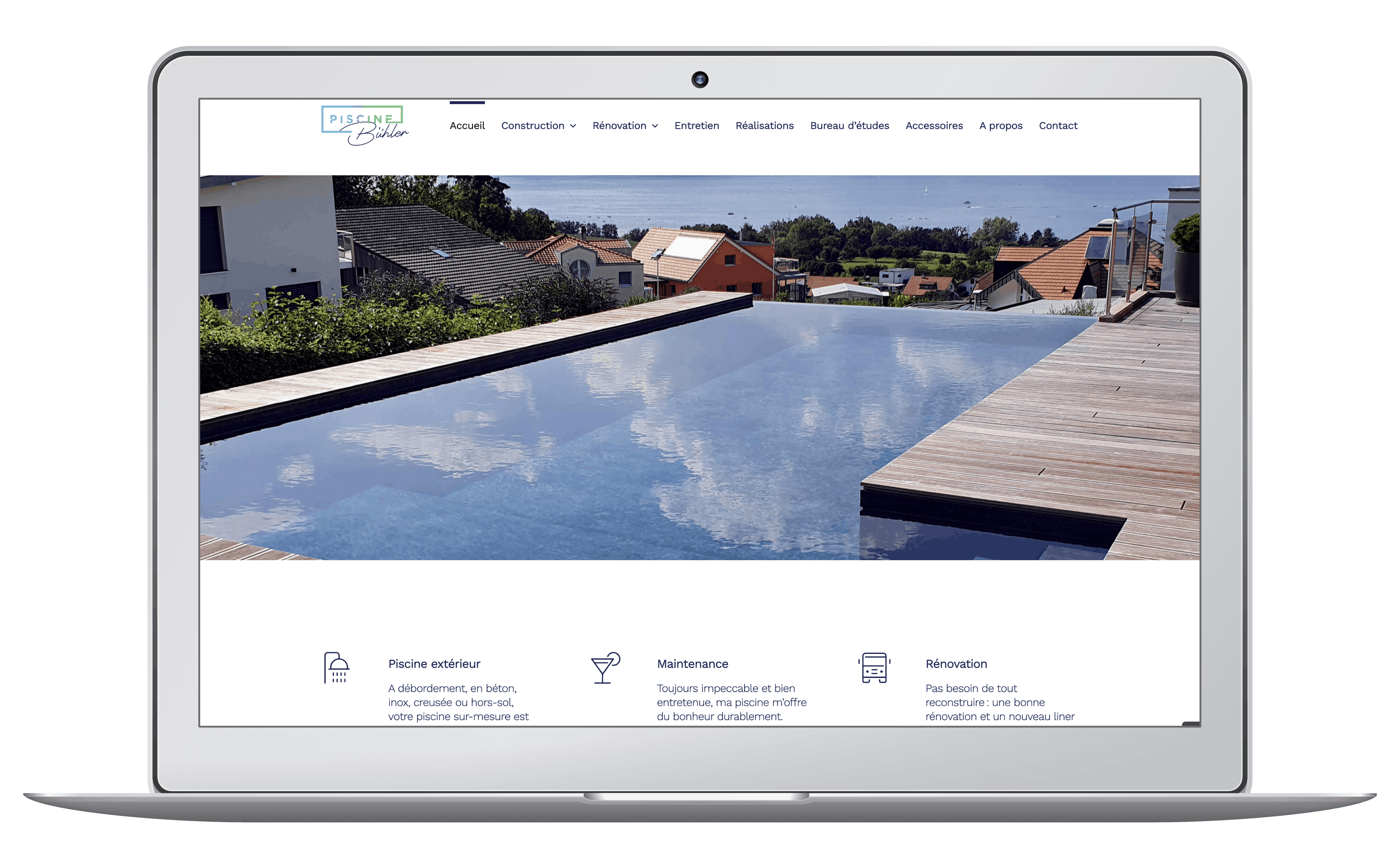 Arborescence site web architecte piscine