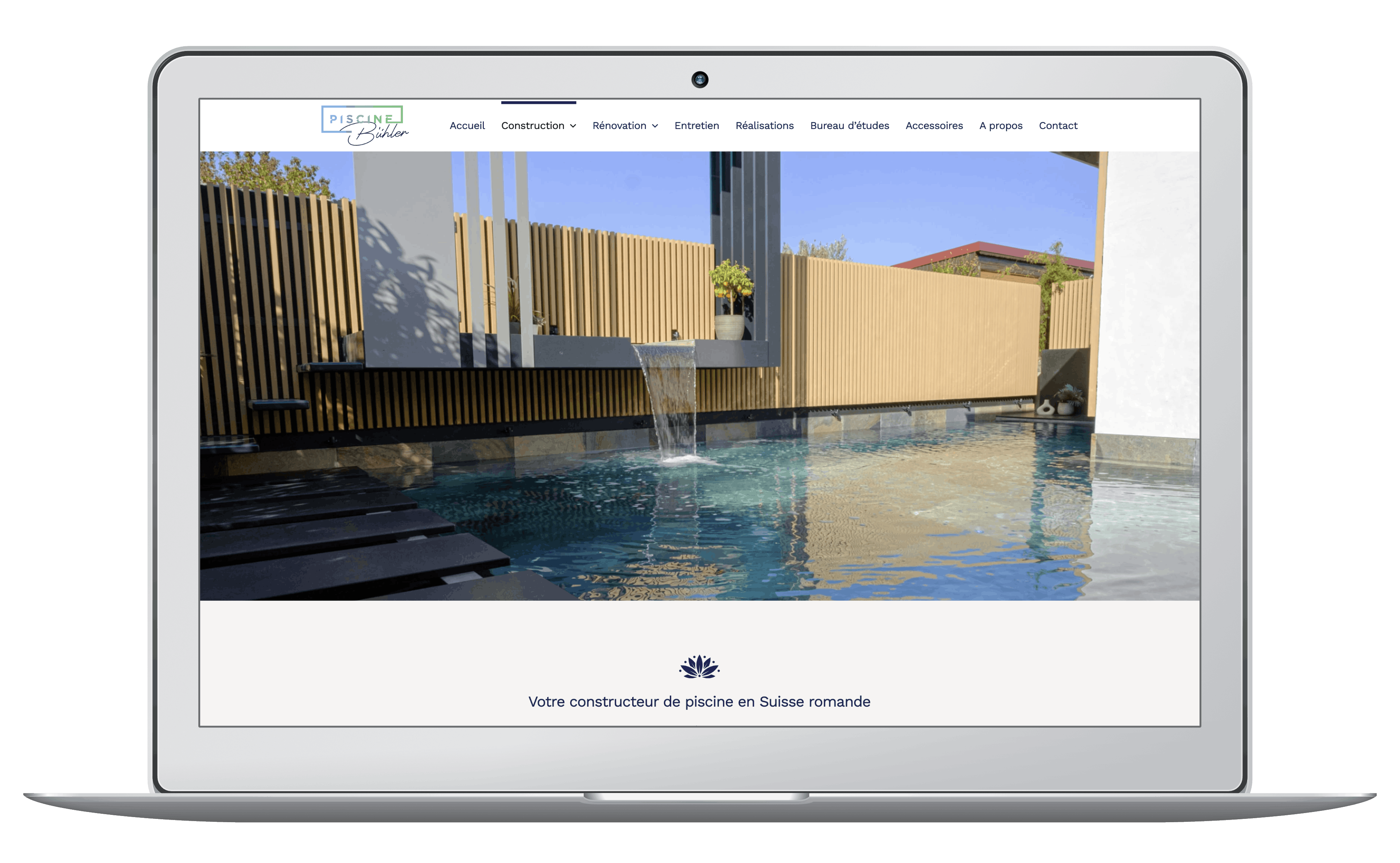 Design site web luxe Bühler Piscine