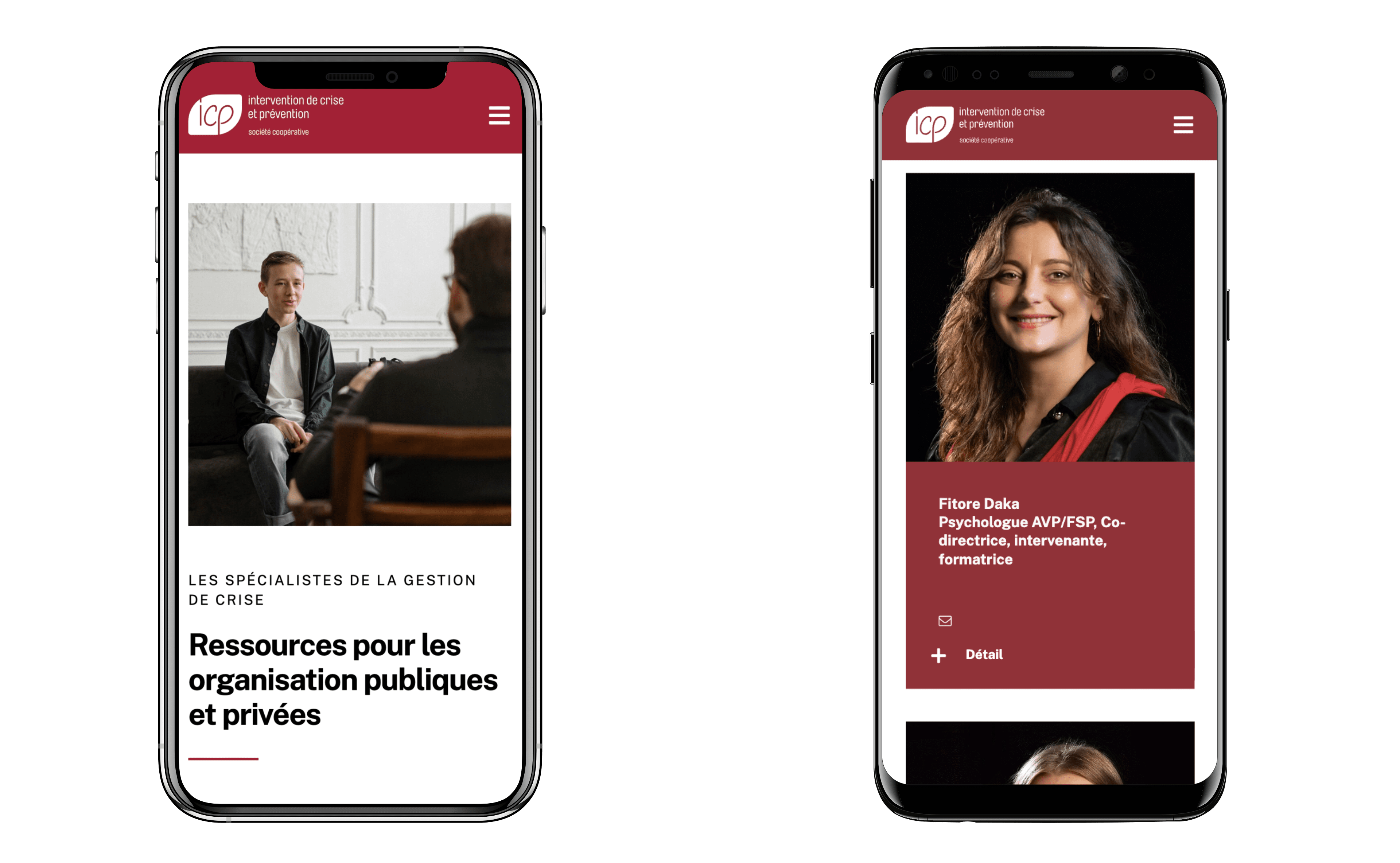 Responsive design site médical